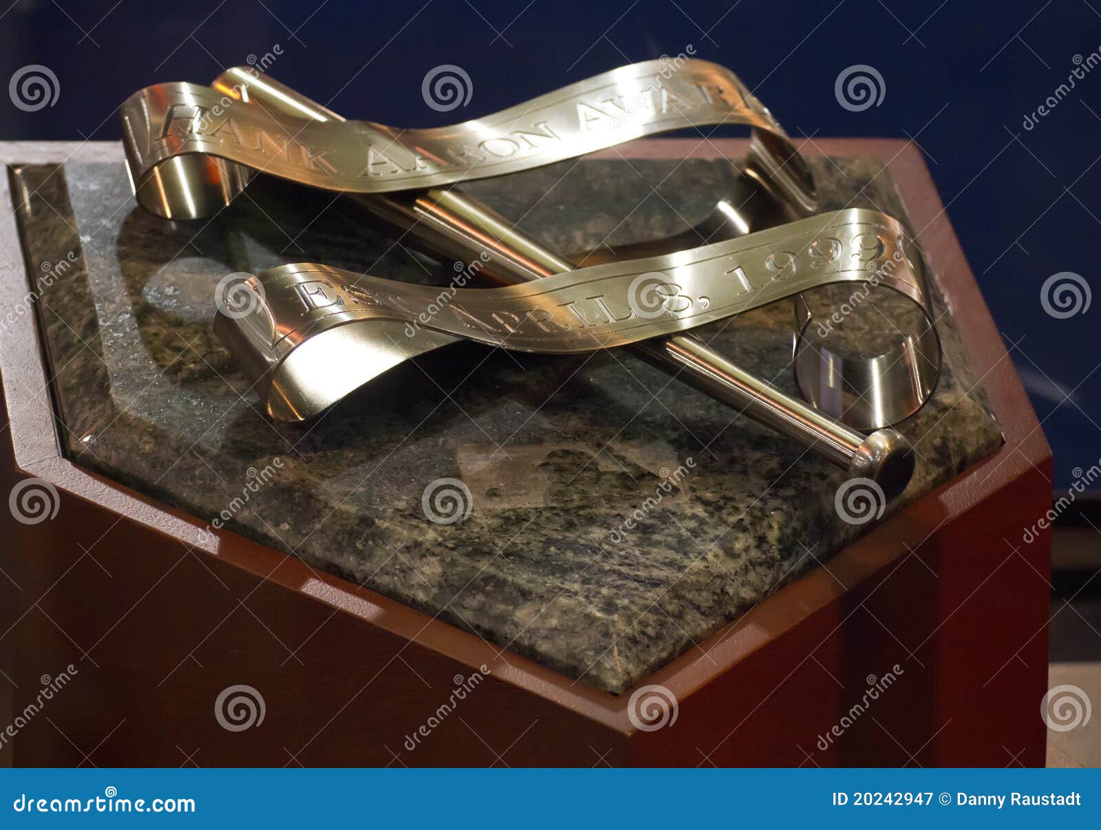 MLB Hank Aaron Award Trophy Editorial Photography Image of ball