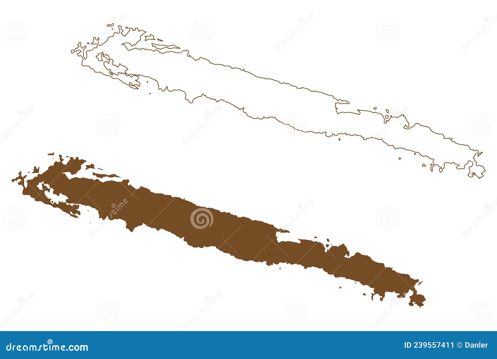 mljet island republic of croatia, dalmatian archipielago, adriatic sea map  , scribble sketch mljet map