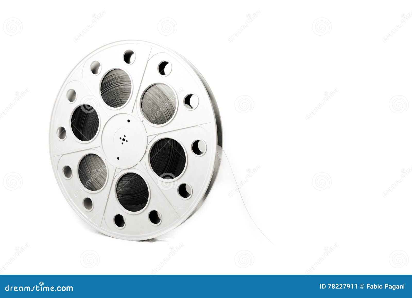 35 Mm Cinema Vintage Big Movie Reel Isolated Stock Image - Image