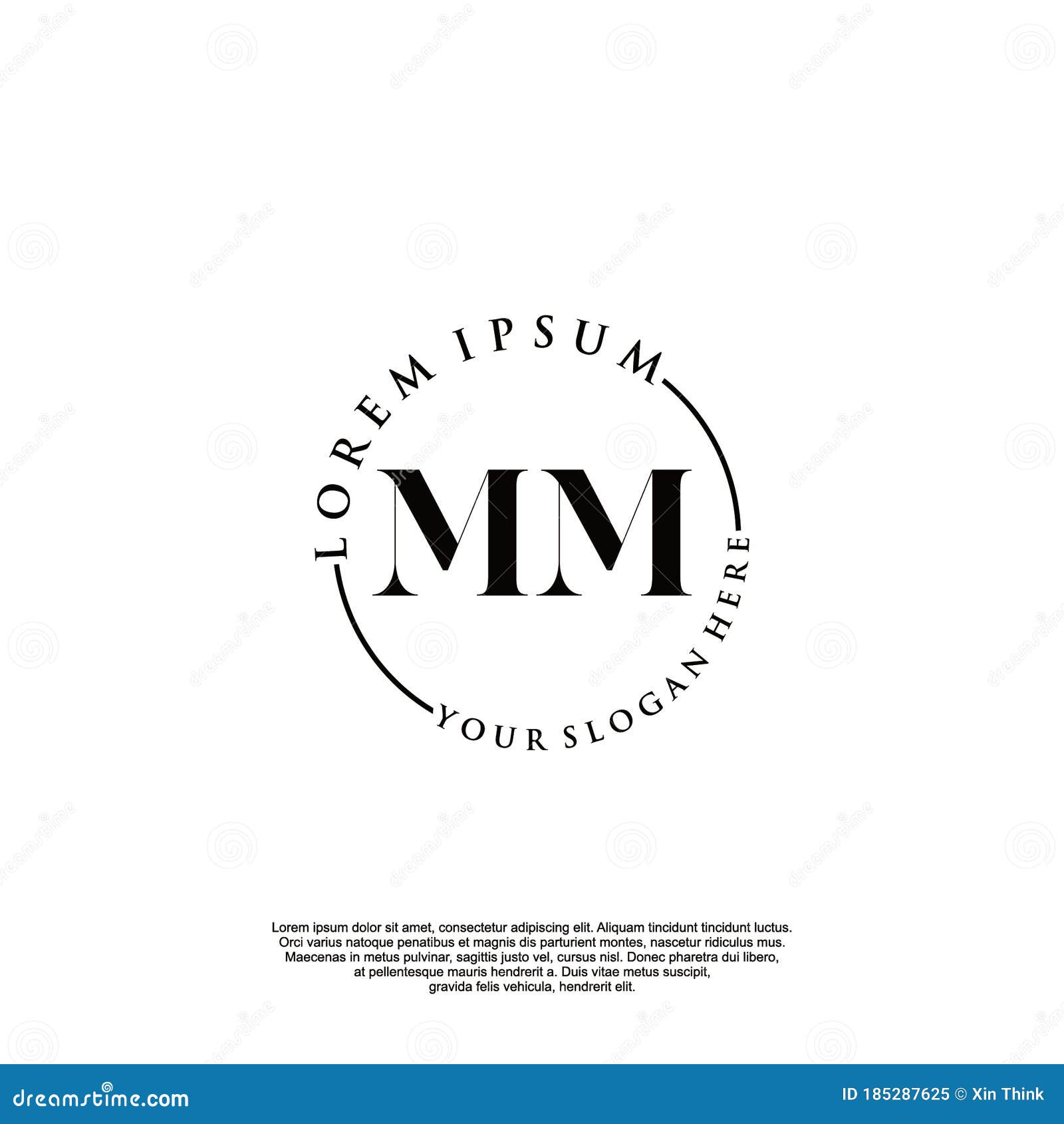 MM Luxury vector initial logo, handwriting logo of initial