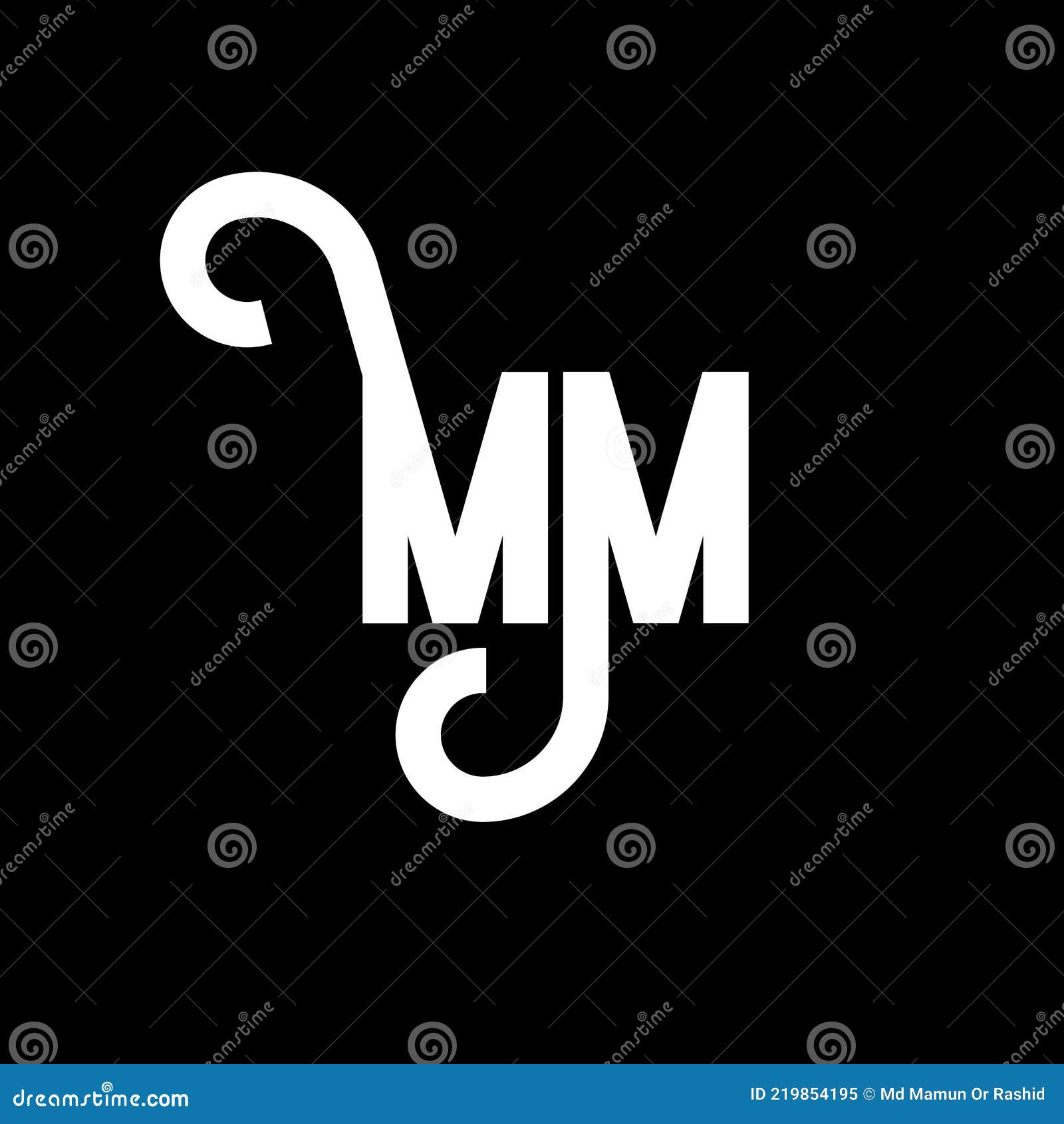 MM M M letter logo design. Initial letter MM - Stock