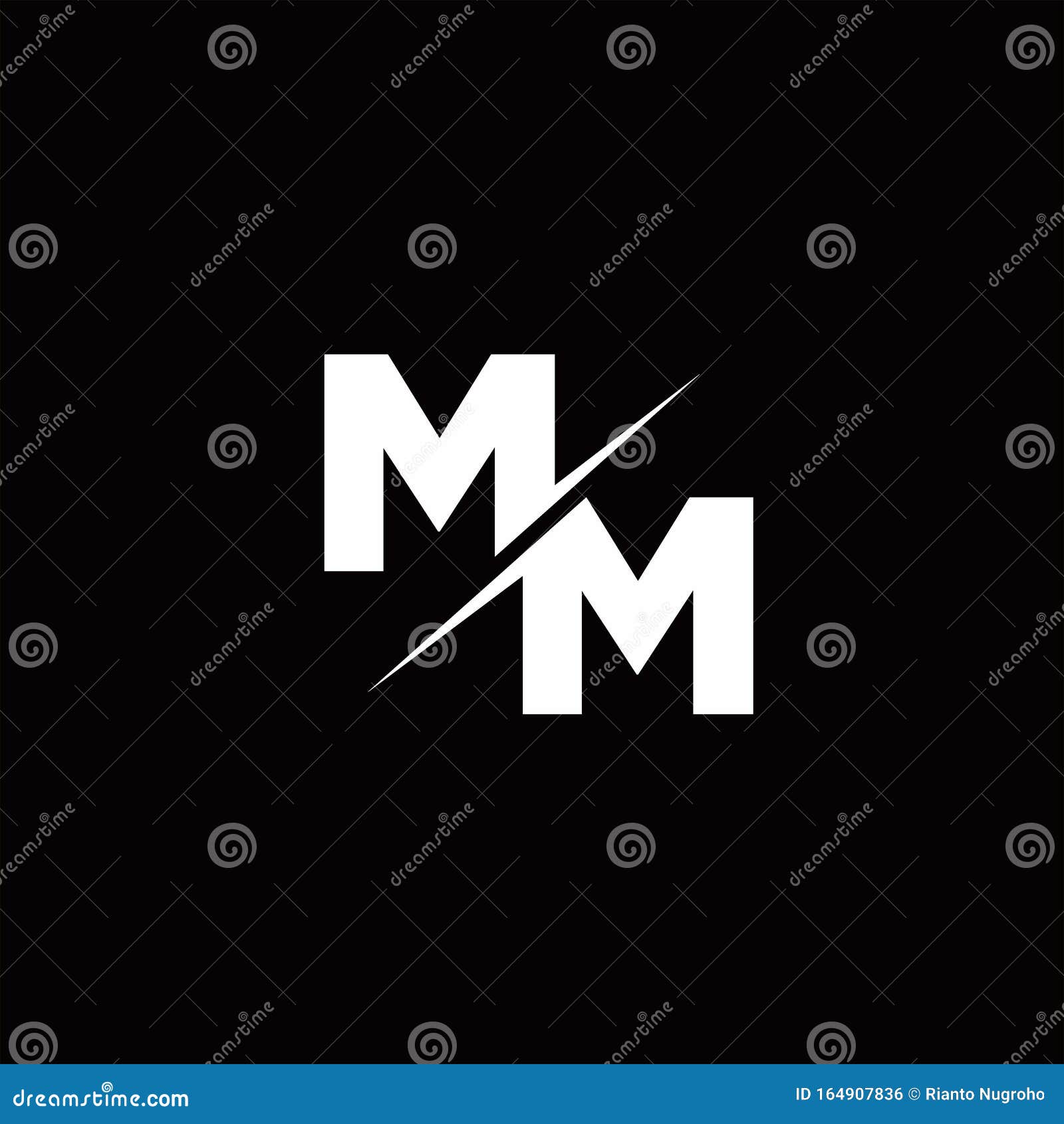 stylish monogram mm logo