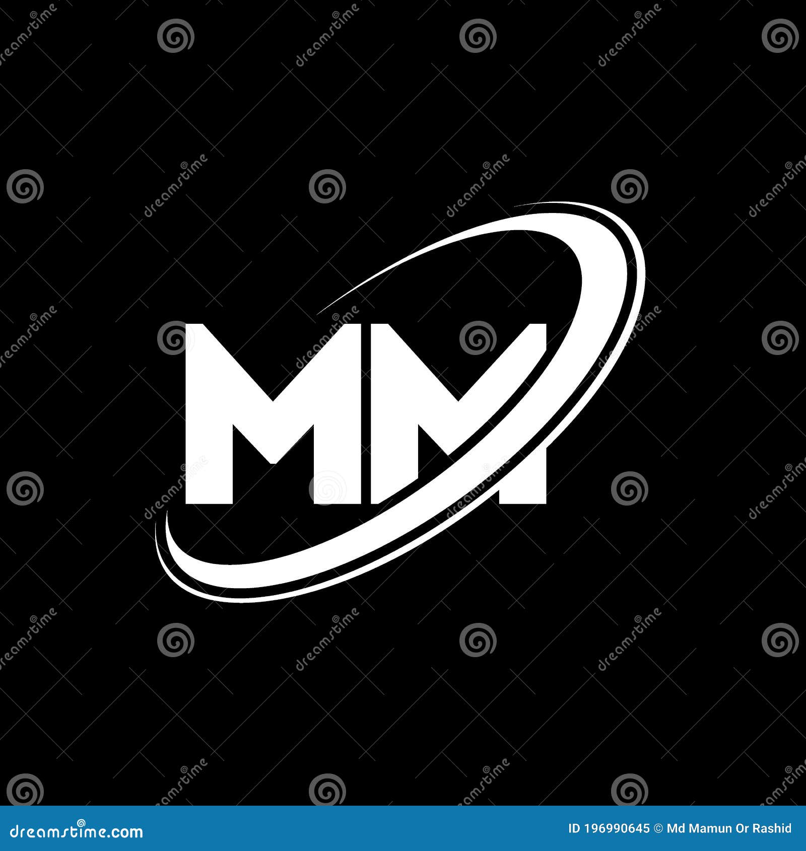 monogram design mm logo