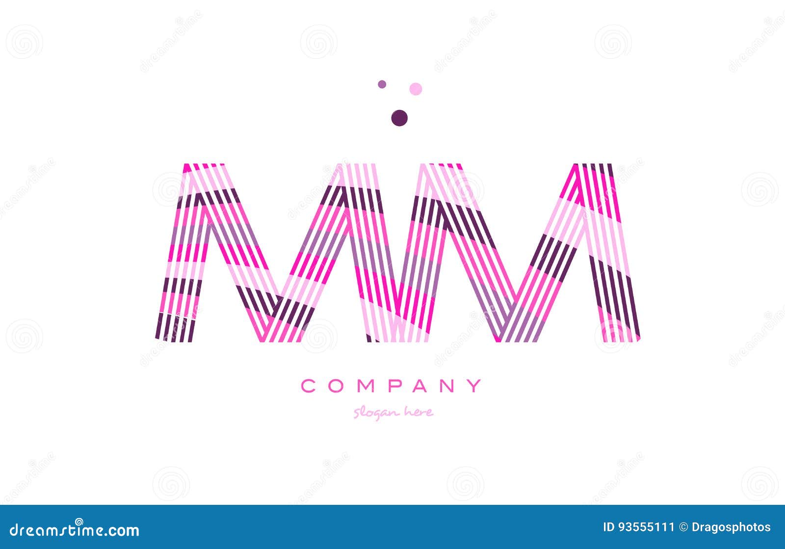 Mm initial logo with colorful circle template Vector Image