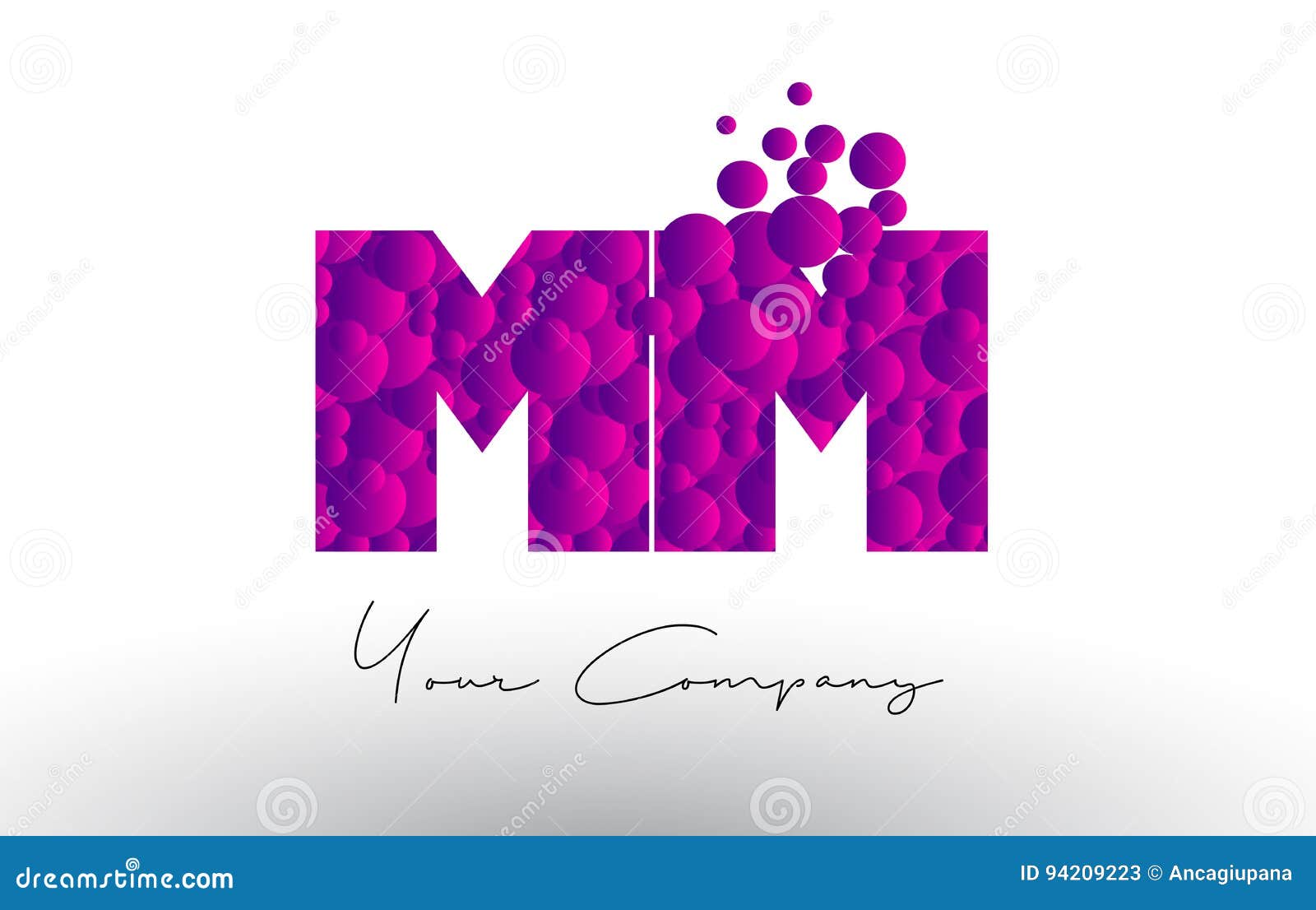 Mm logo monogram with four part circle slash Vector Image