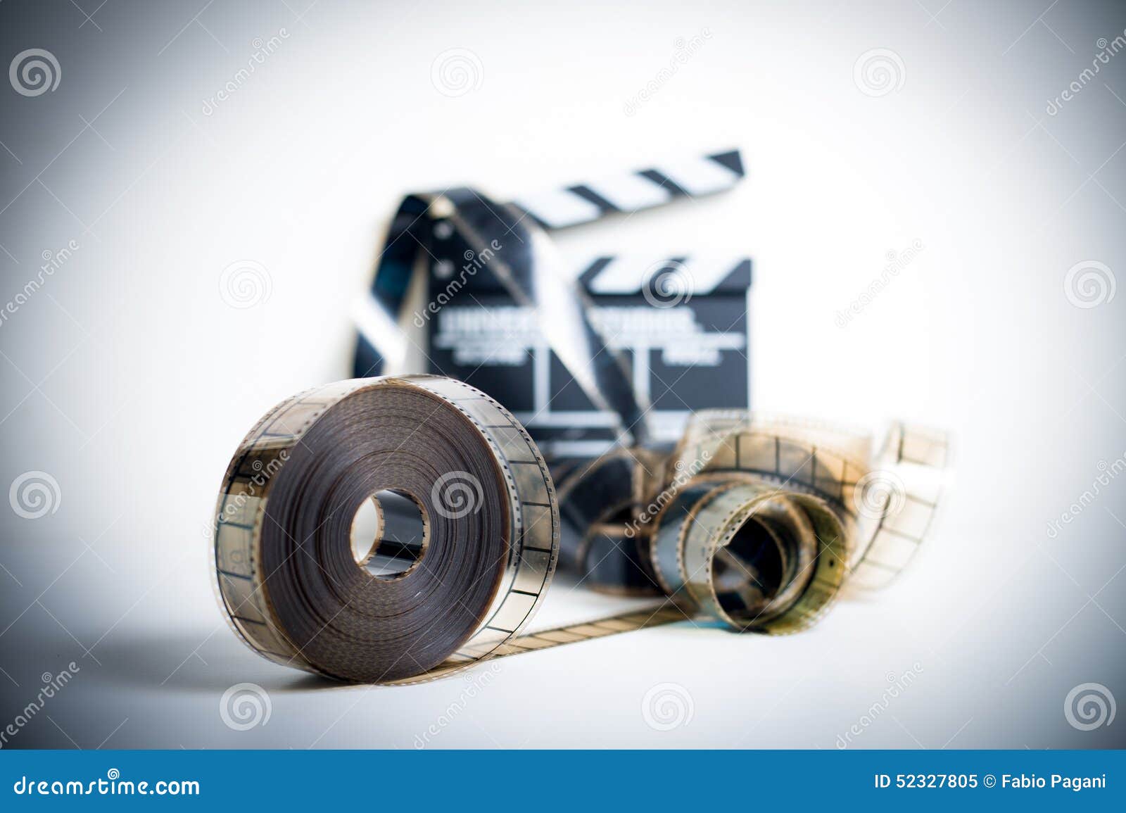 35mm Movie Reel with Out of Focus Clapper in Background Stock Image - Image  of color, camera: 52327805