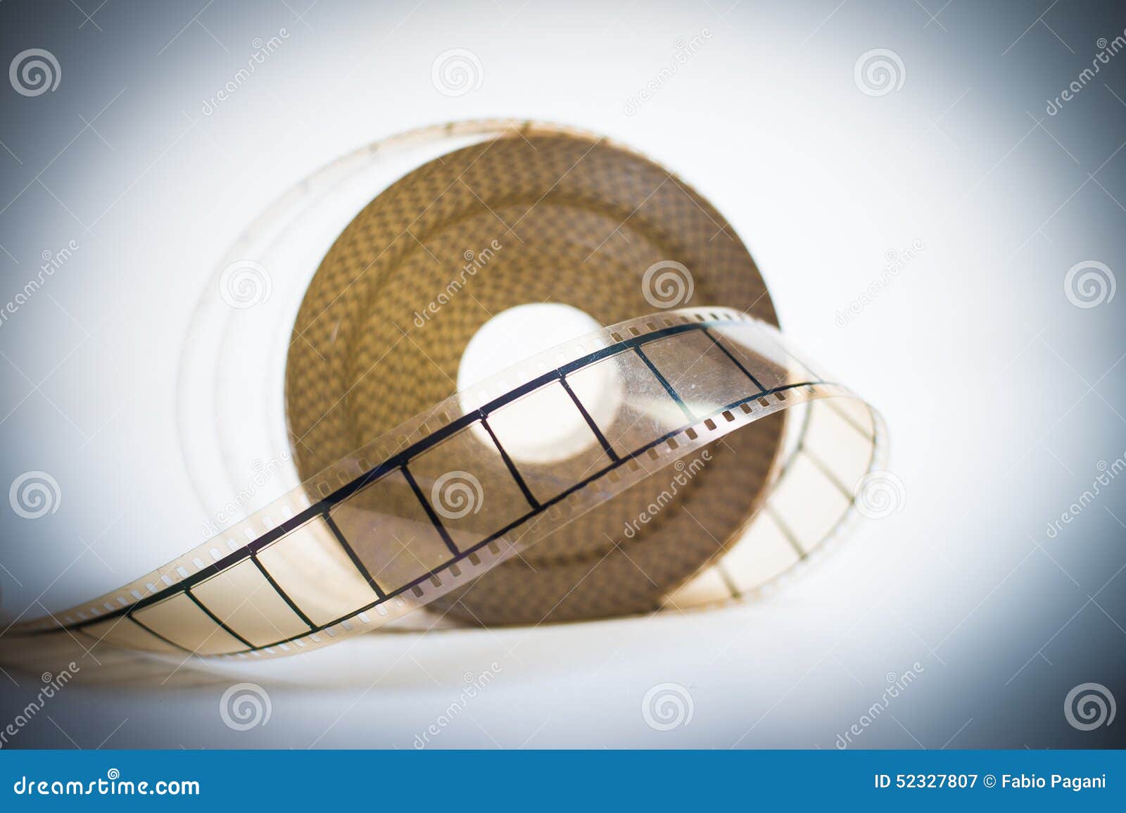 35mm Movie Reel with Selective Focus on Film Vintage Color Look