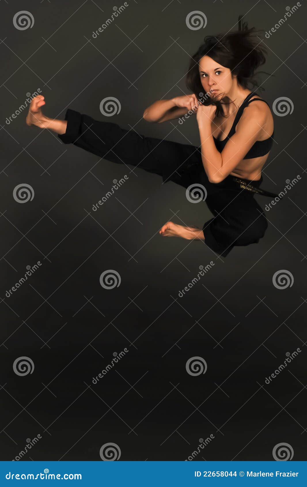 MMA Female Mixed Martial Artist. Stock Photo Image of exercise