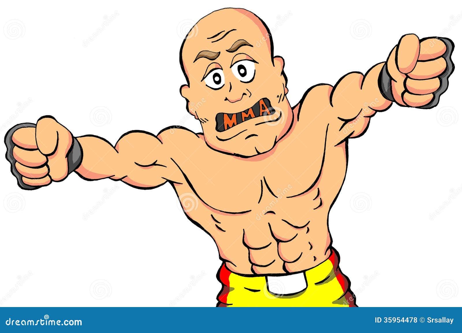 MMA Fighter stock vector. Illustration of background - 35954478
