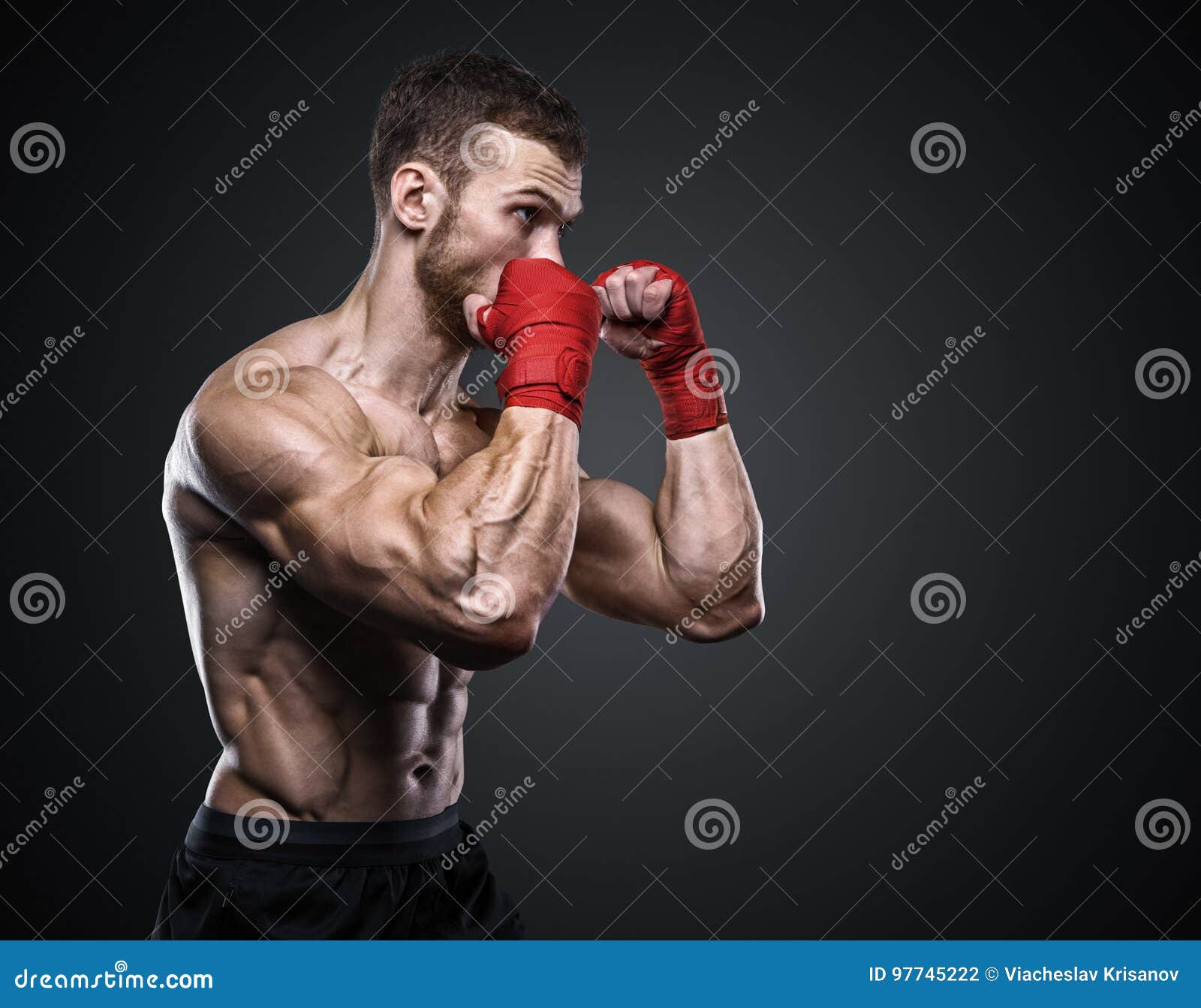 mma fighter preparing bandages for training.