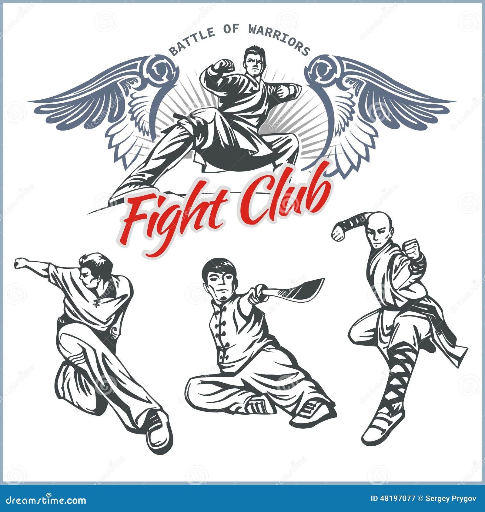 MMA Labels Vector Mixed Martial Arts Design. Stock Vector