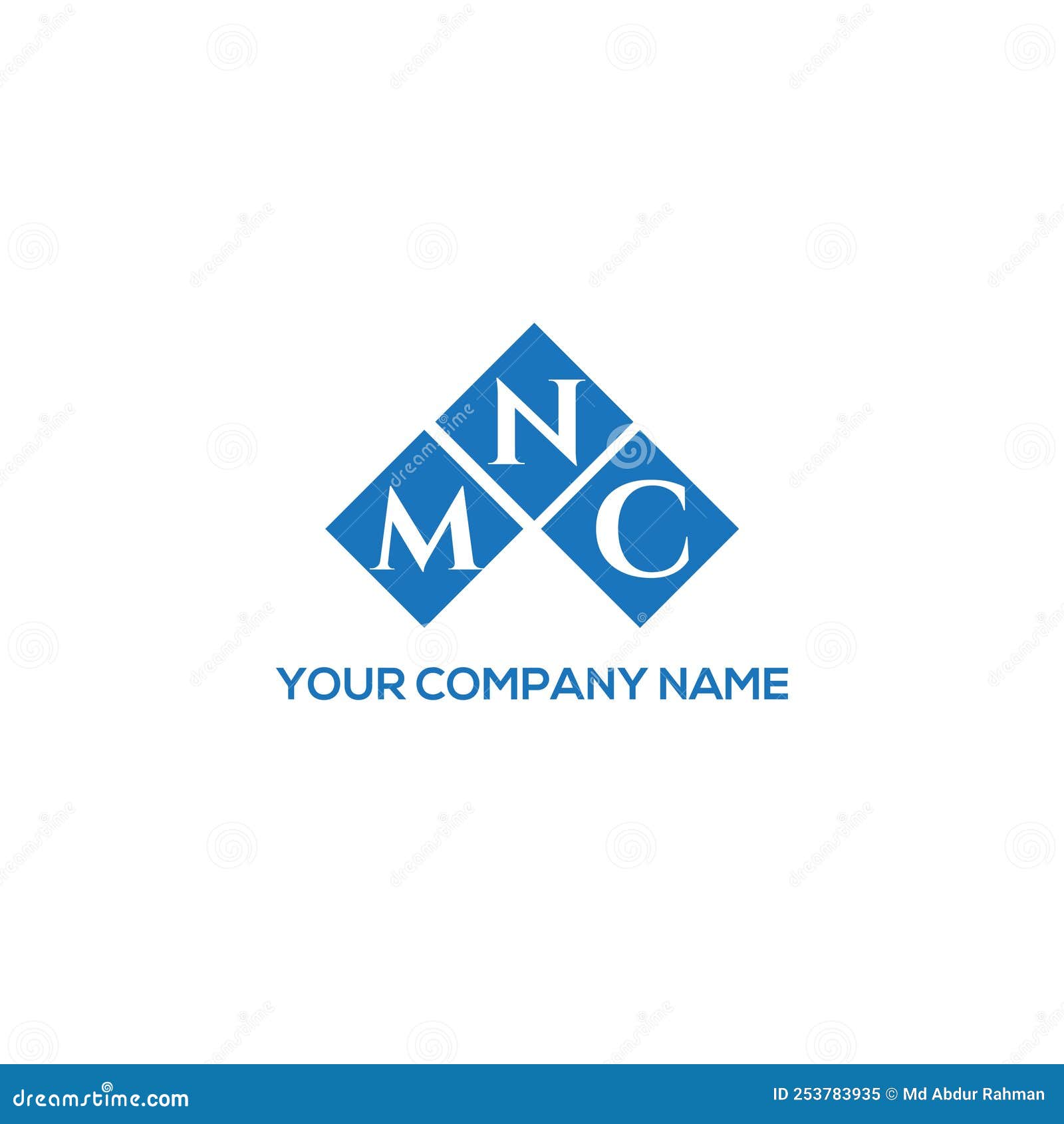 MNC Letter Logo Design on WHITE Background. MNC Creative Initials