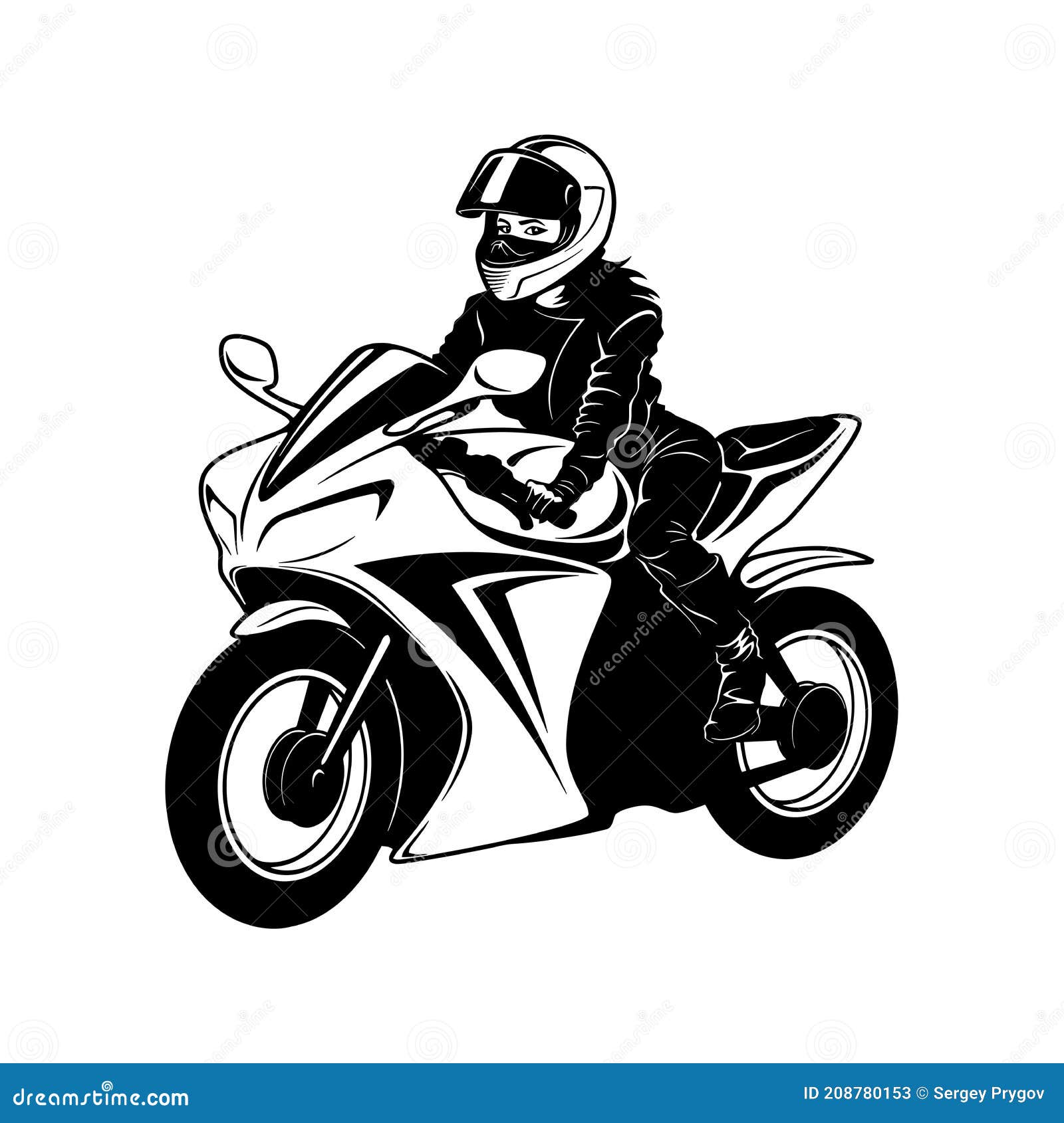 Ilustração Do Desenho Do Vetor Da Bicicleta Do Moto Do Esporte Ilustração  Stock - Ilustração de moderno, velocidade: 115637342