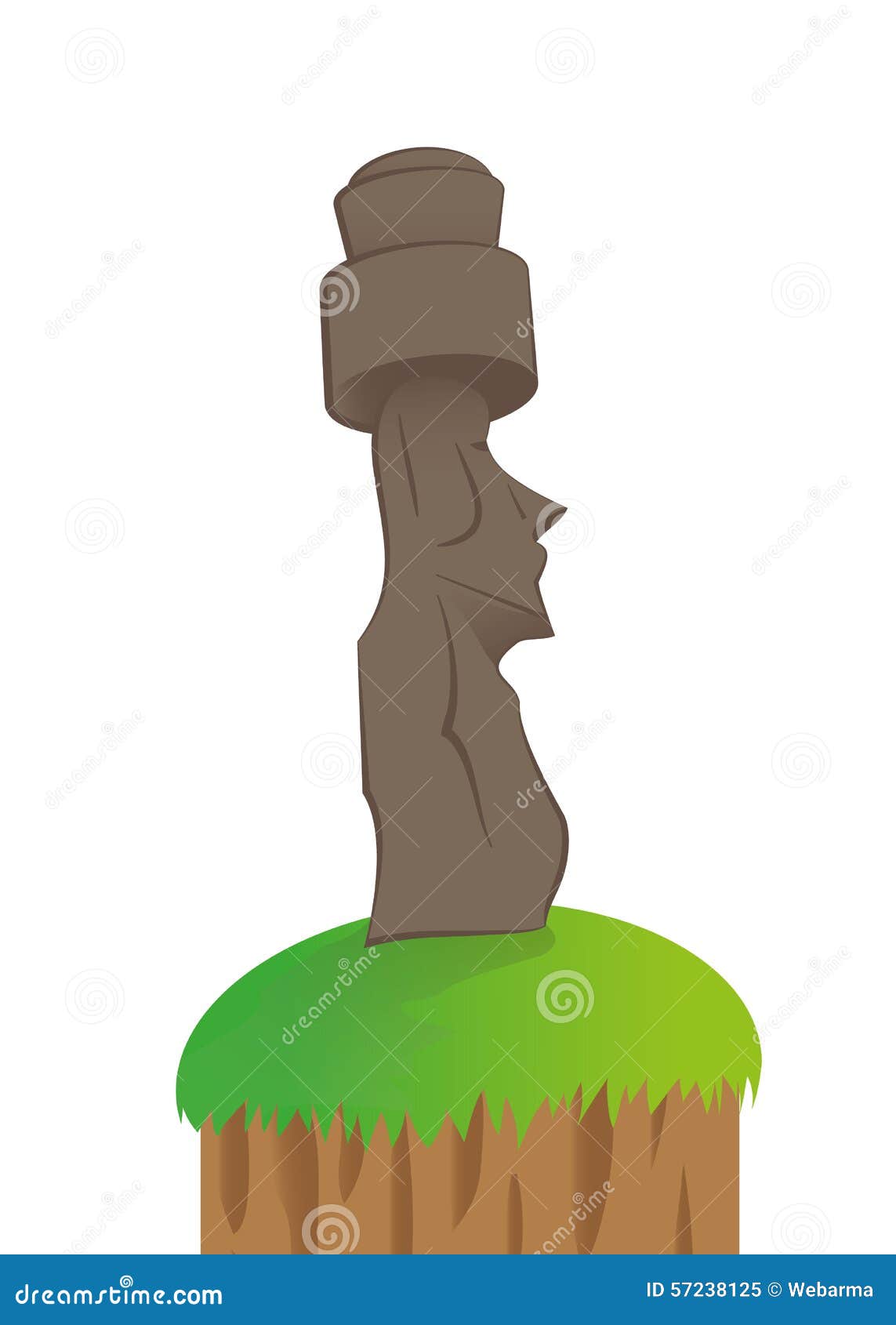 Premium Vector  Moai statue easter island statue from a splash of  watercolor colored drawing realistic