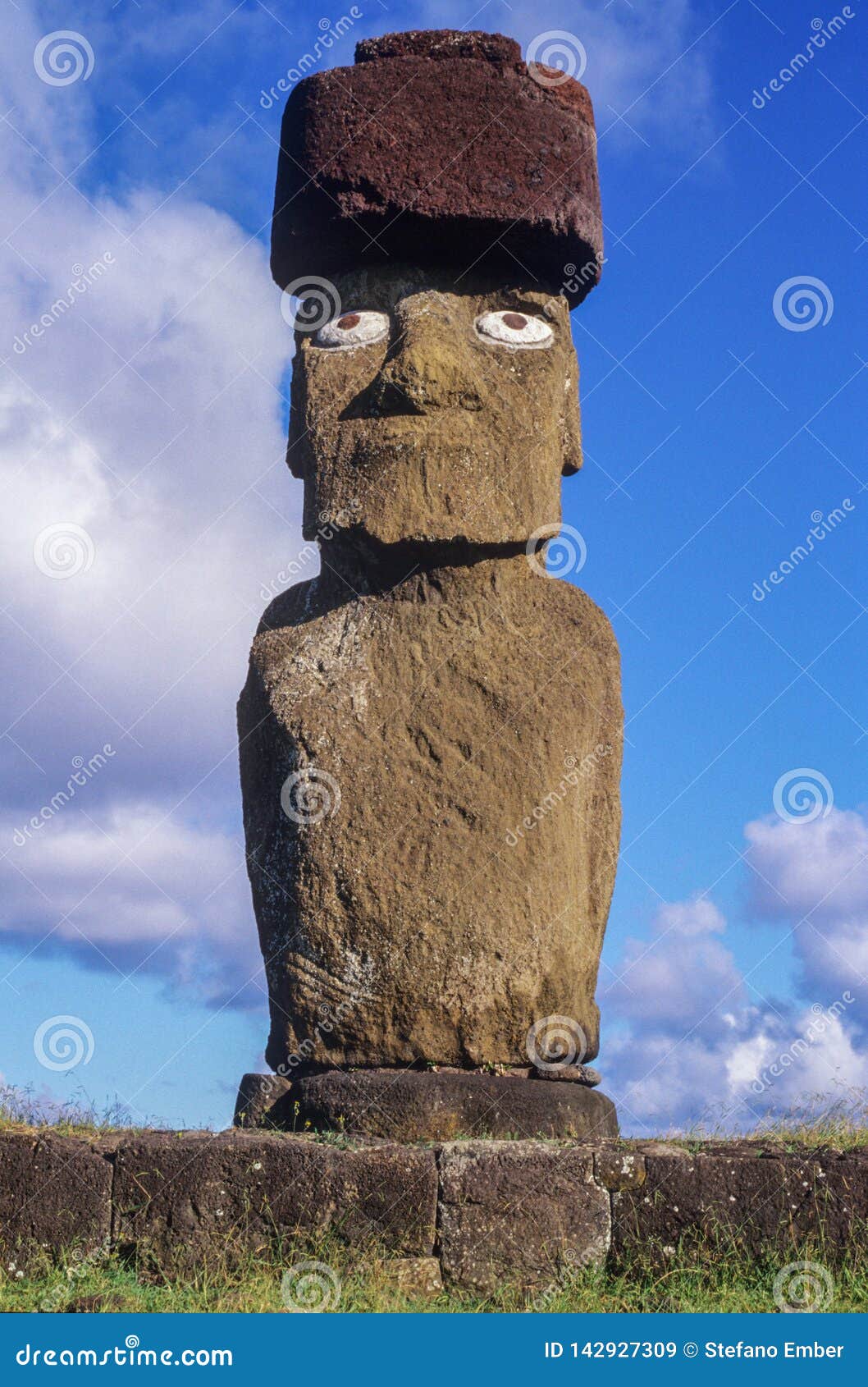 Moais Statues on Easter Island, Chile Editorial Stock Image Image of