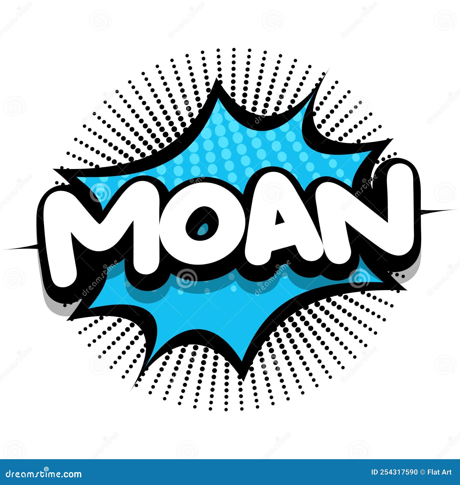 Moan Comic Book Explosion Bubble Vector Illustration | CartoonDealer