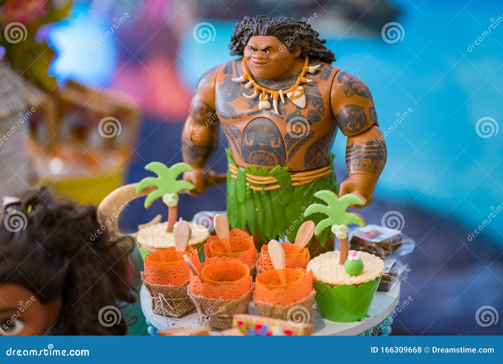 Moana`s Ornament Party with Cute Candies and Characters Editorial Stock  Photo - Image of teenage, movie: 166309668