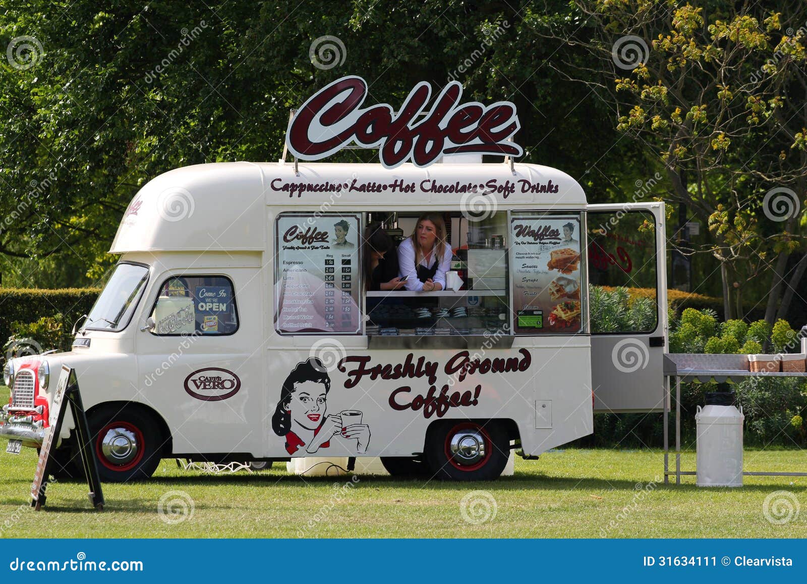 Mobil coffee shop. redaktionell bild. Bild av mjölk, kaffe 31634111