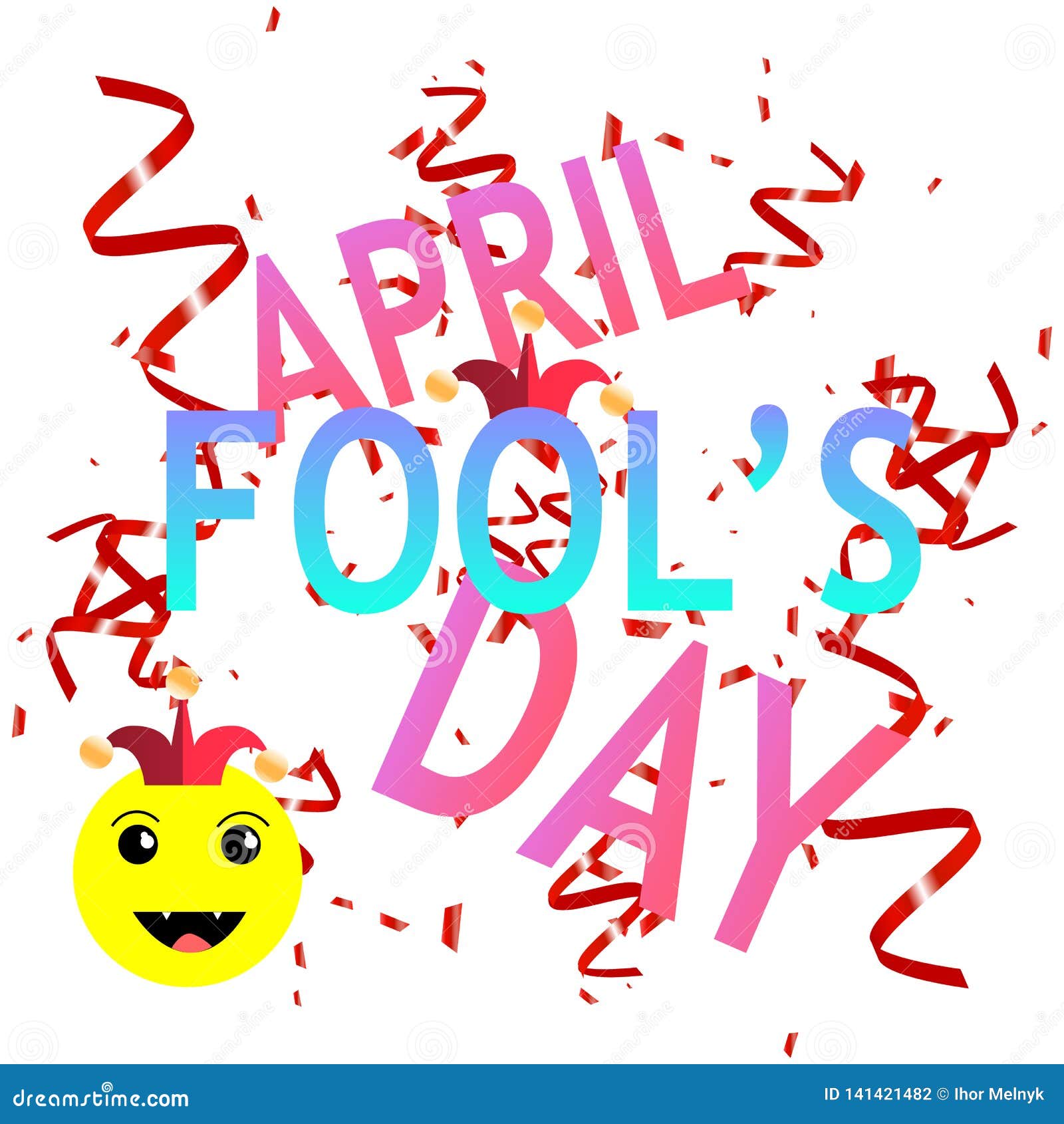 April Fools Day stock vector. Illustration of happiness - 141421482