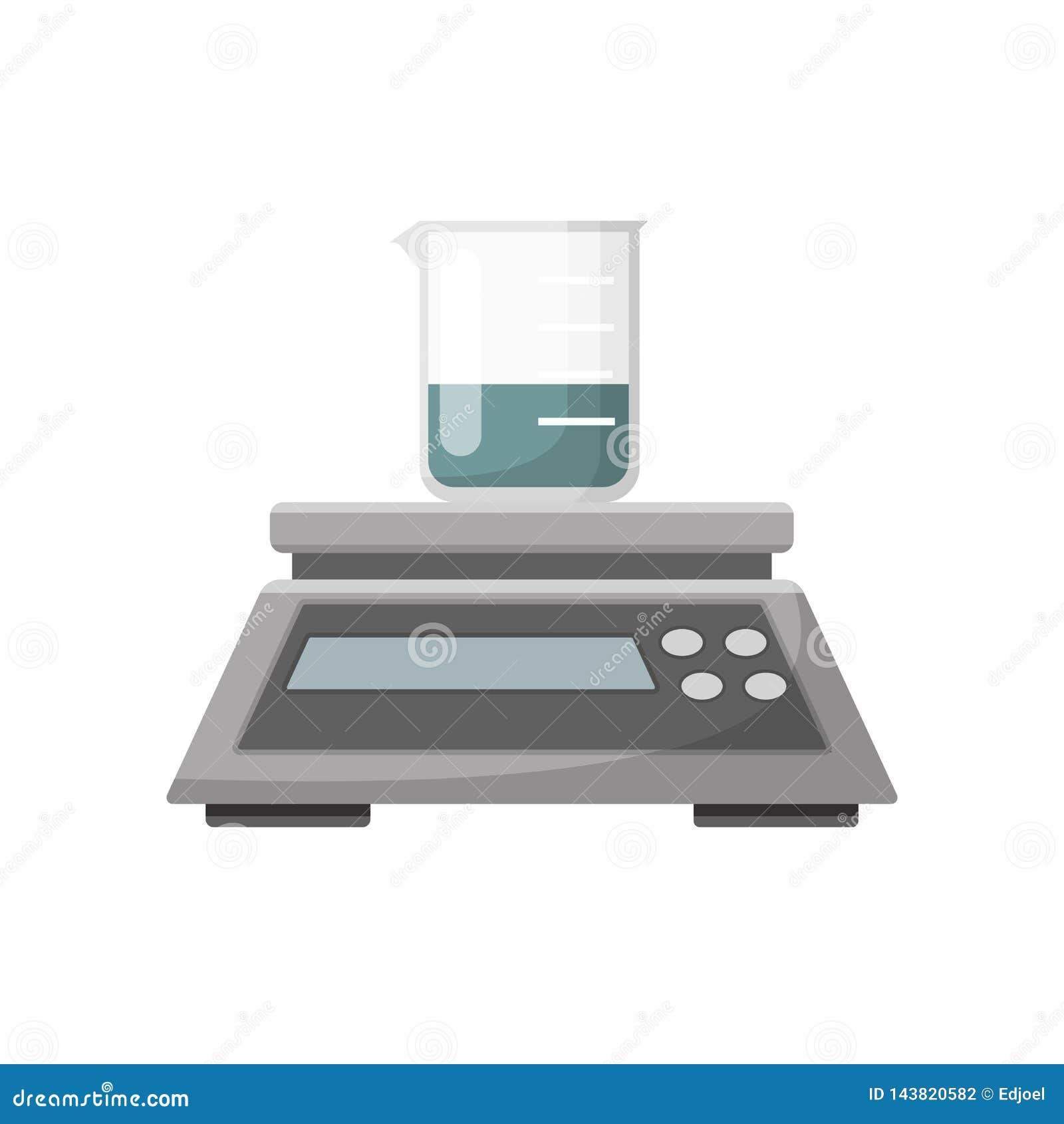 Laboratory Equipment, Balance and Beaker Stock Vector Illustration of