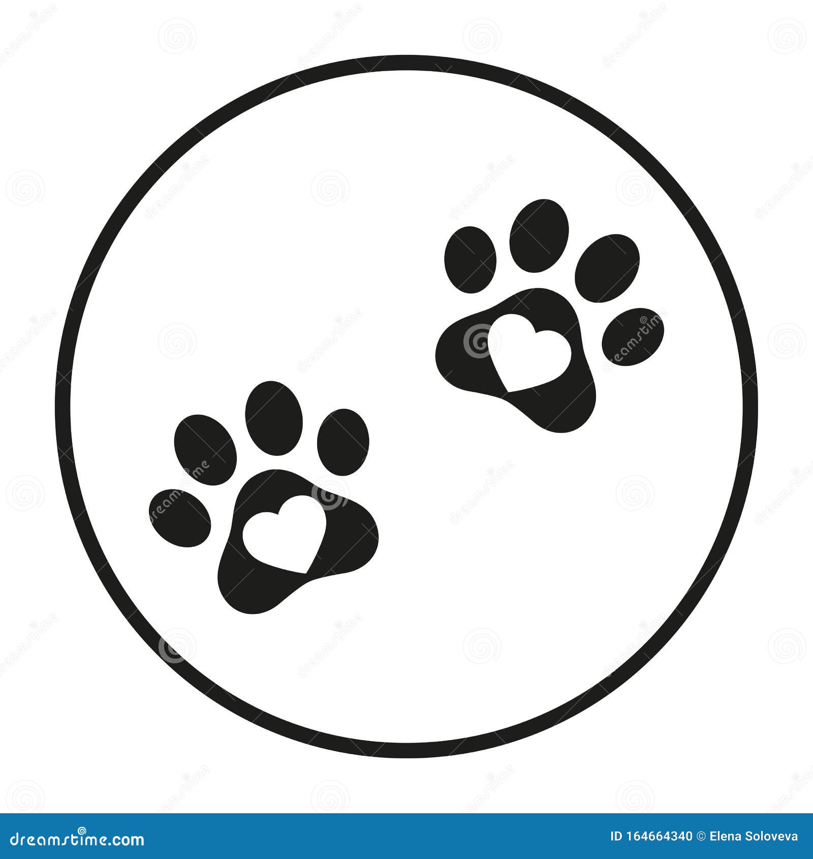 Animal Footprint Logo Template for Veterinary Clinic and Pet Shop Stock  Vector - Illustration of graphic, pictogram: 164664340