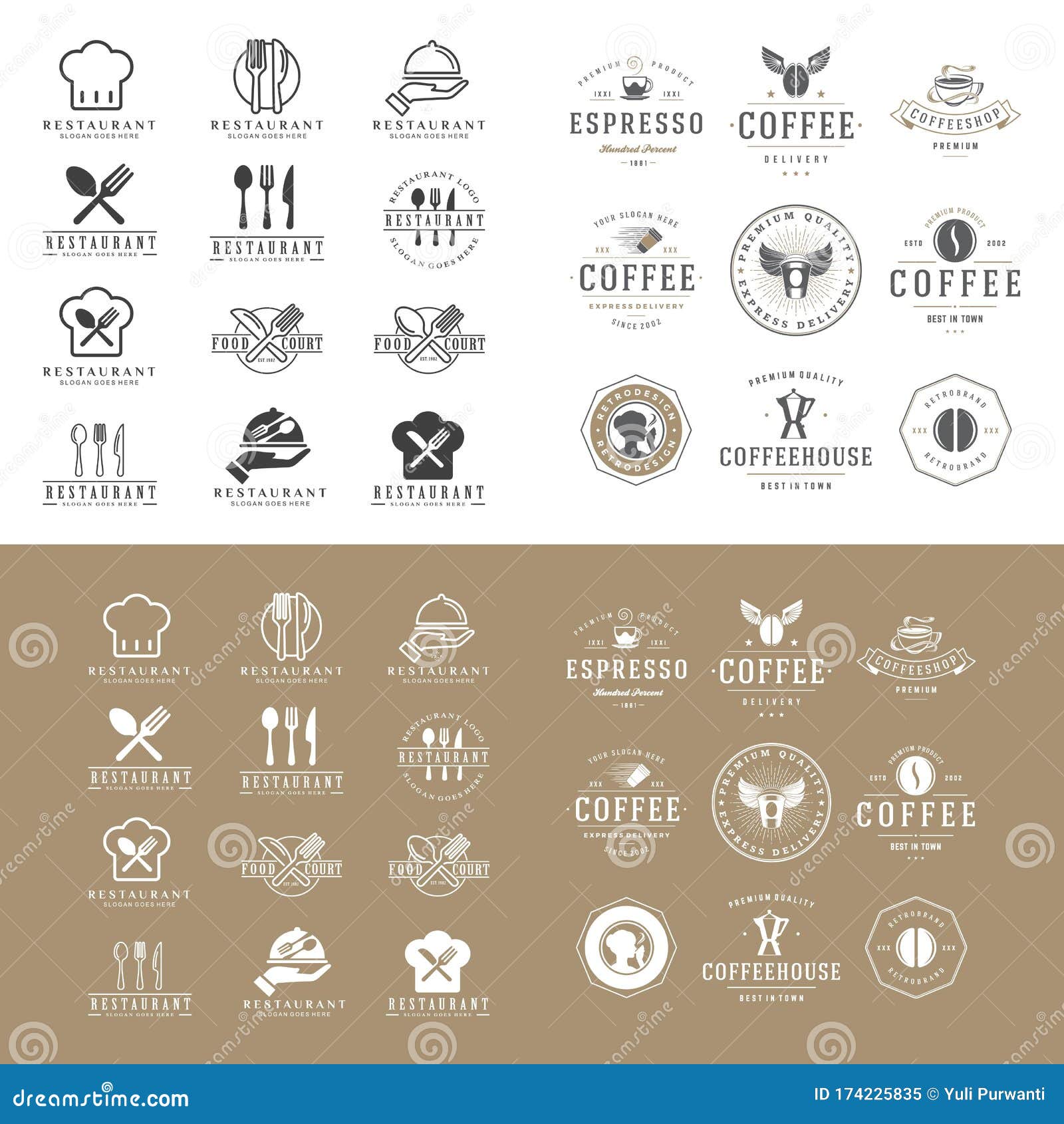 business coffe resto menu  logo  