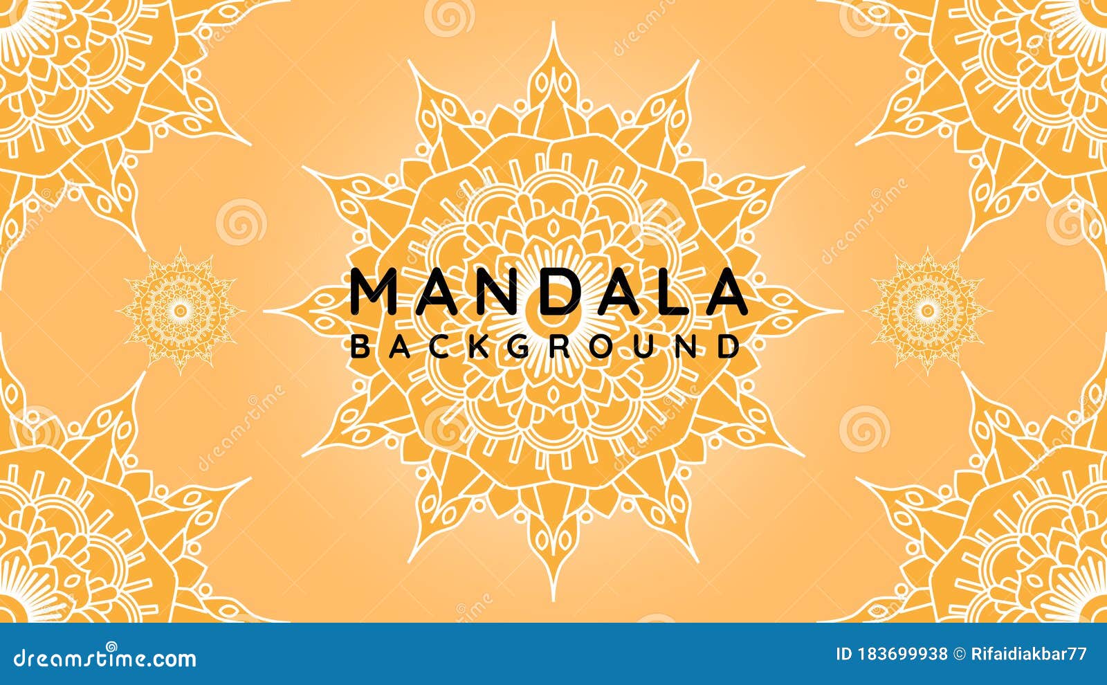 Mandala Orange Color Background In 4k Size Stock Vector Illustration Of Object Size