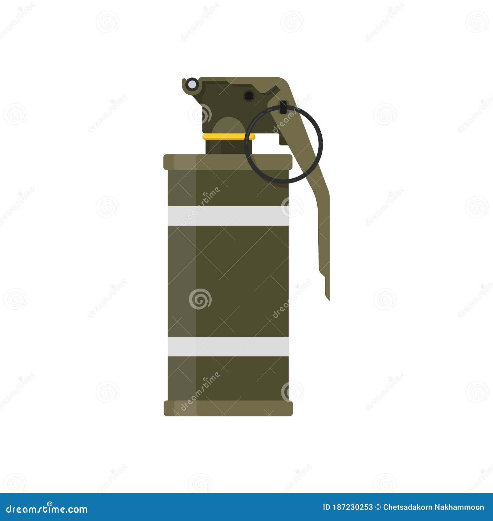 Smoke Grenade. Vector Illustration Isolated On White Background