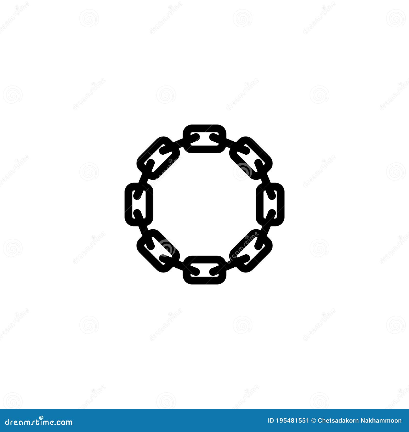 Circle Chain Icon Vector Isolated on White Stock Vector - Illustration ...