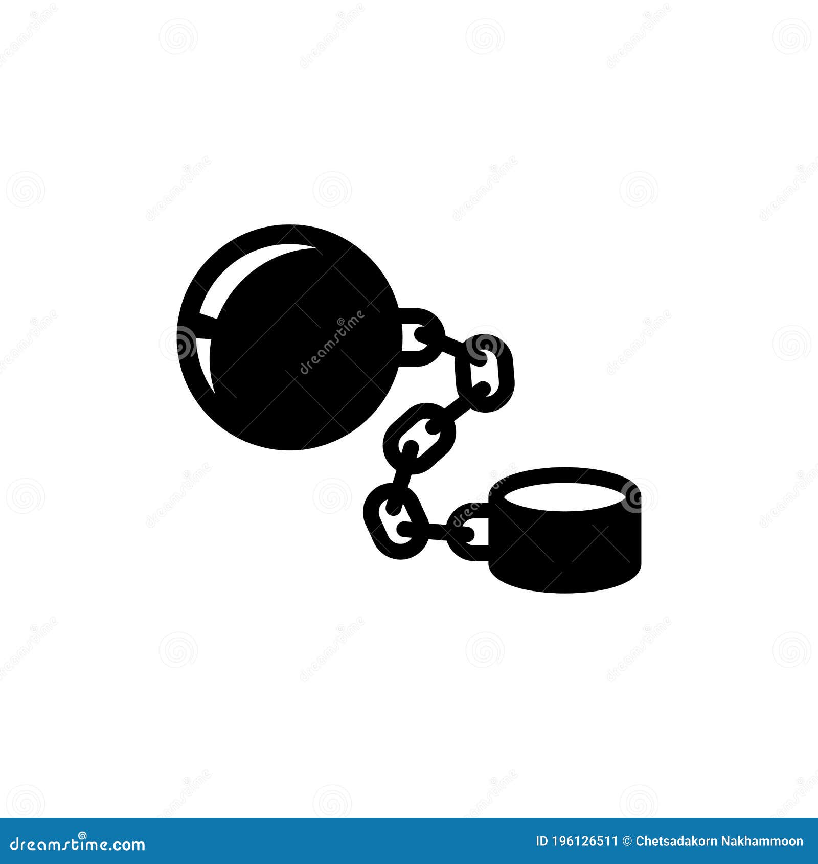 Shackle Icon Vector Isolated on White Stock Vector Illustration of