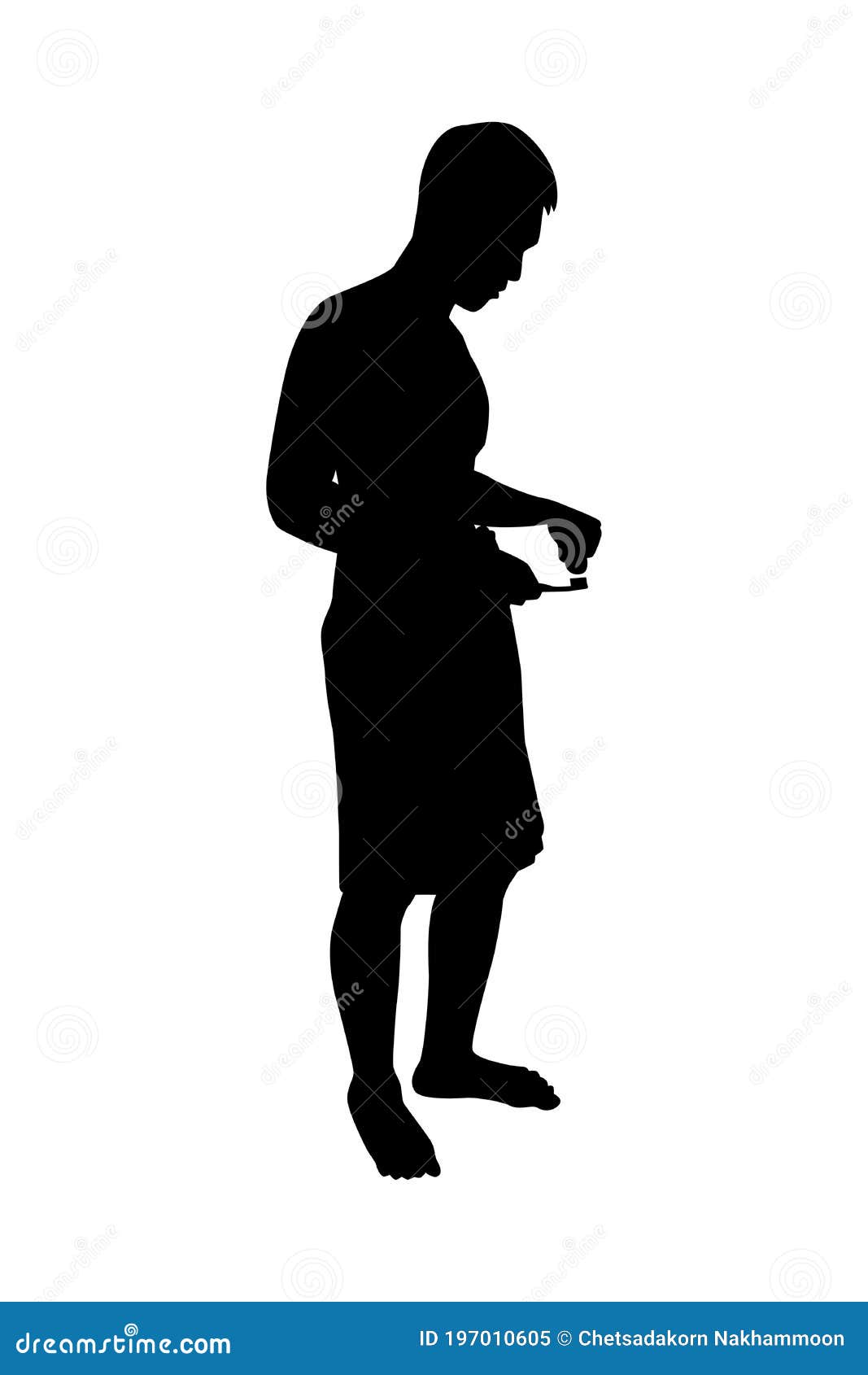 Showering Man Silhouette Vector 197010600