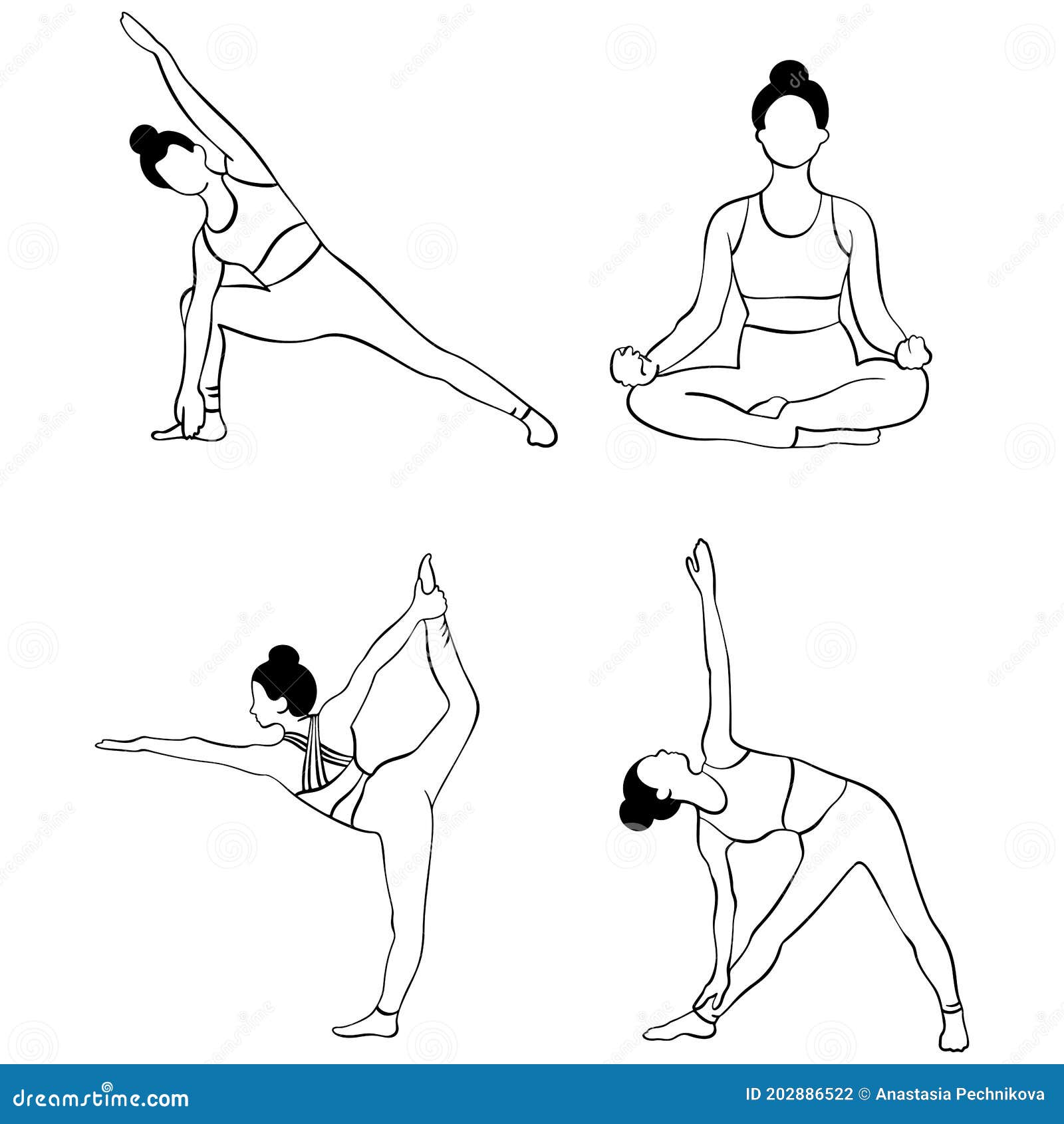 13,500+ Drawing Of Yoga Pose Stock Photos, Pictures & Royalty-Free Images -  iStock