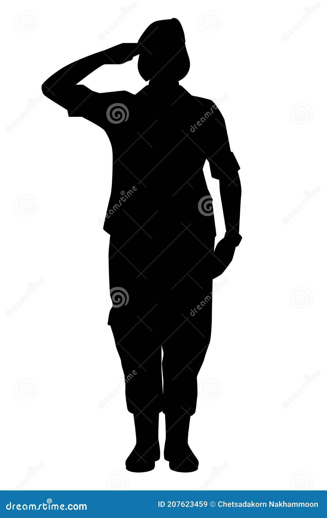 female soldier silhouette 