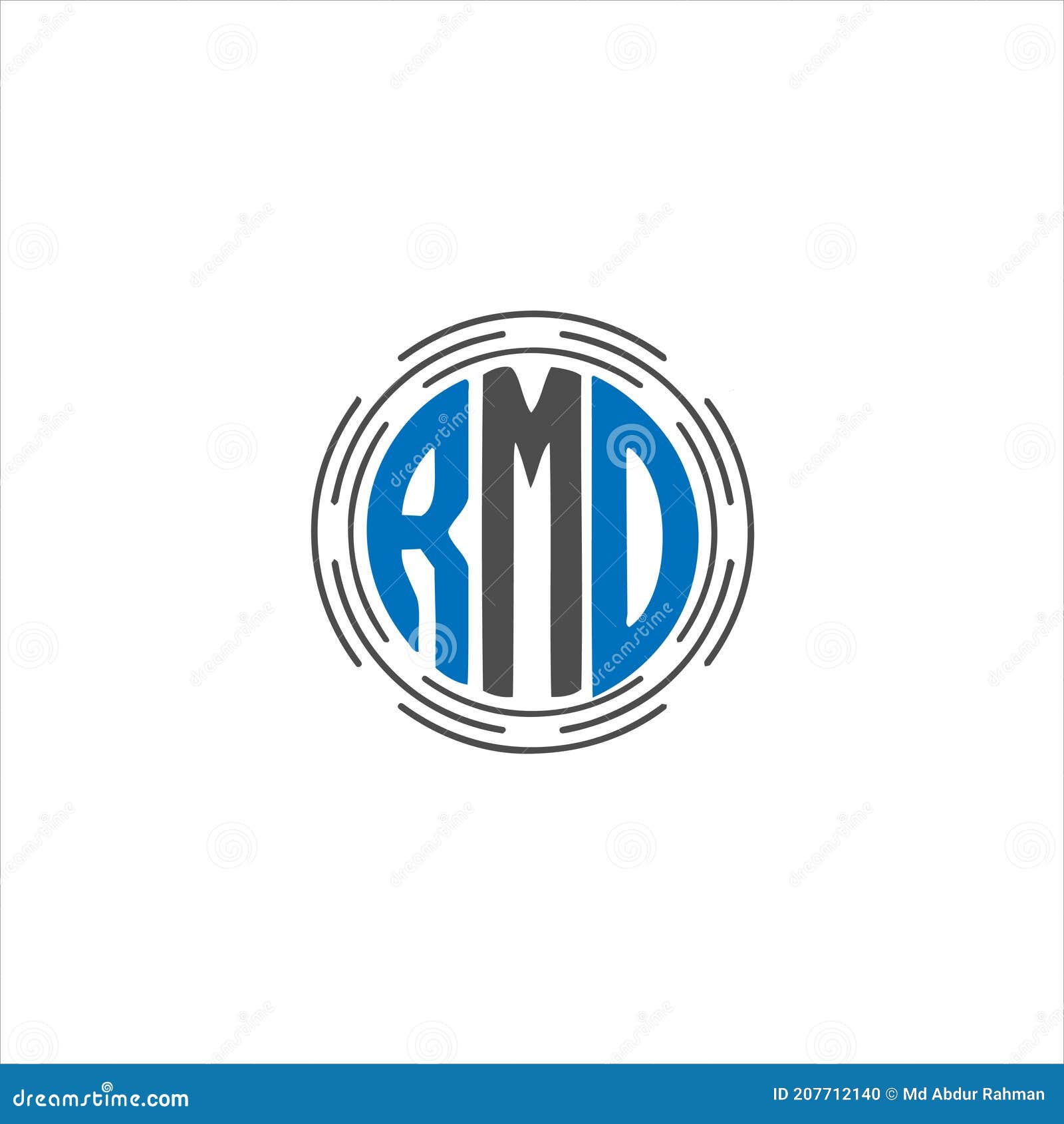 rmd unique abstract geometric logo 