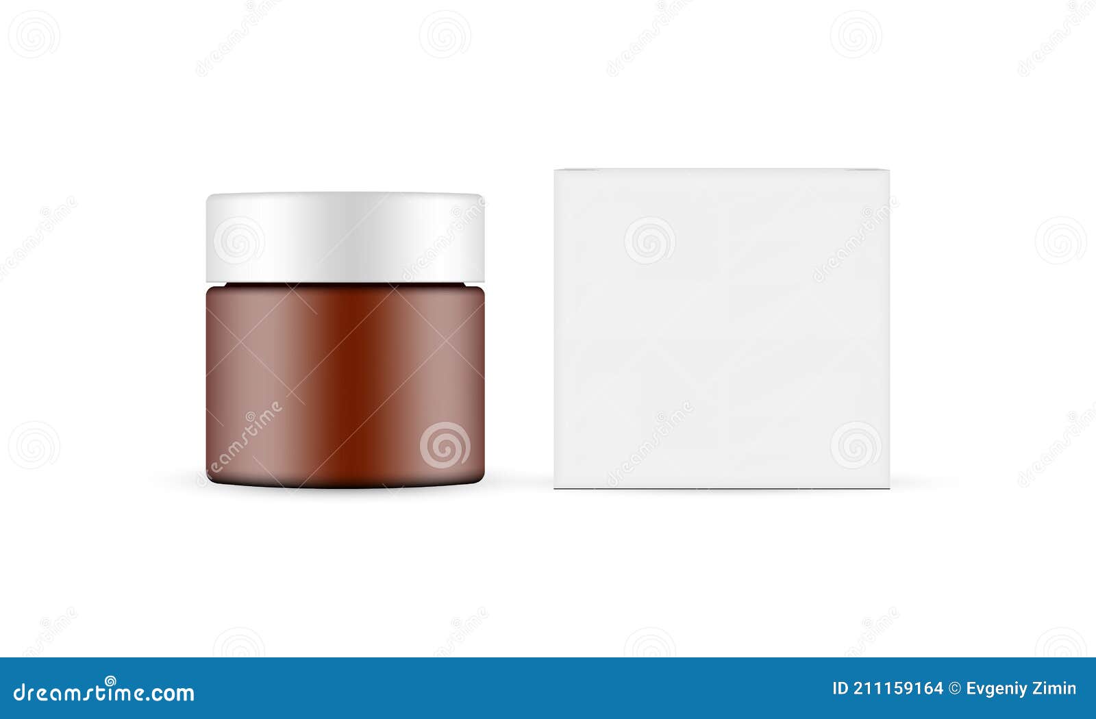 Download 81+ Frosted Glass Cosmetic Jar With Paper Box Mockup Yellowimages