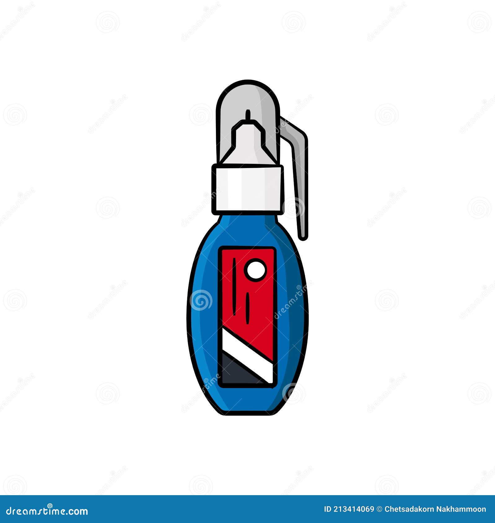 Correction Fluid in Drawing Style Isolated Vector. Stock Vector