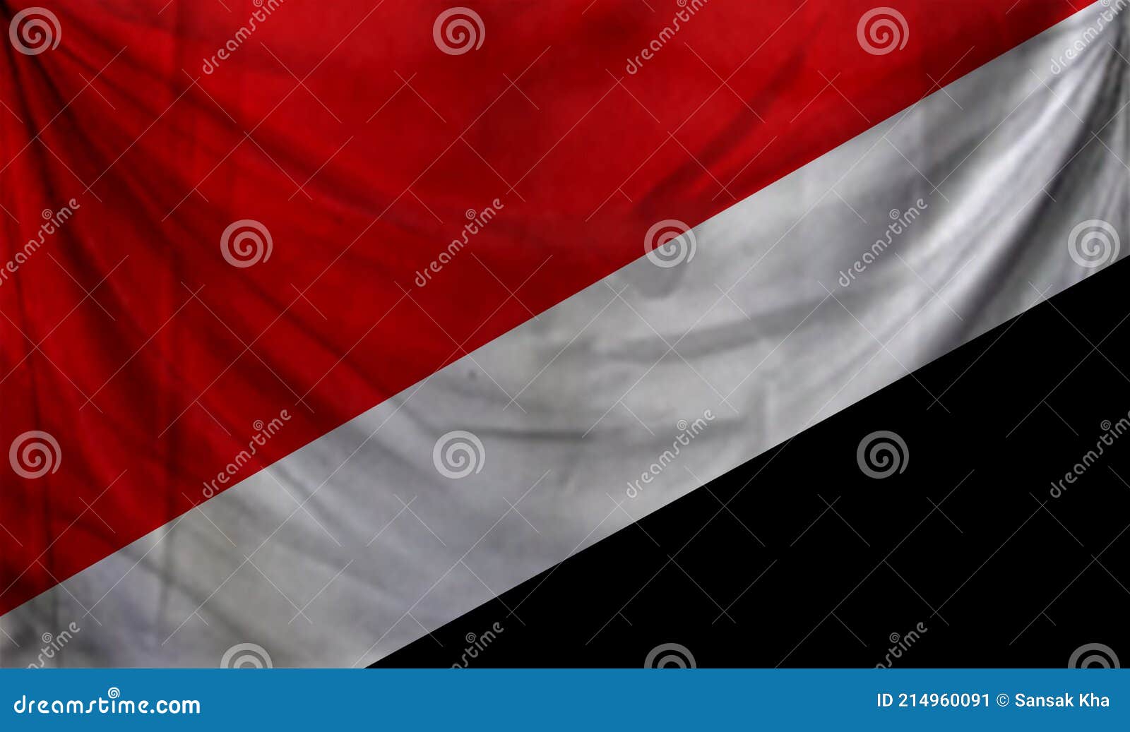Sealand Principality of Sealand Wave Flag Close Up Stock Illustration