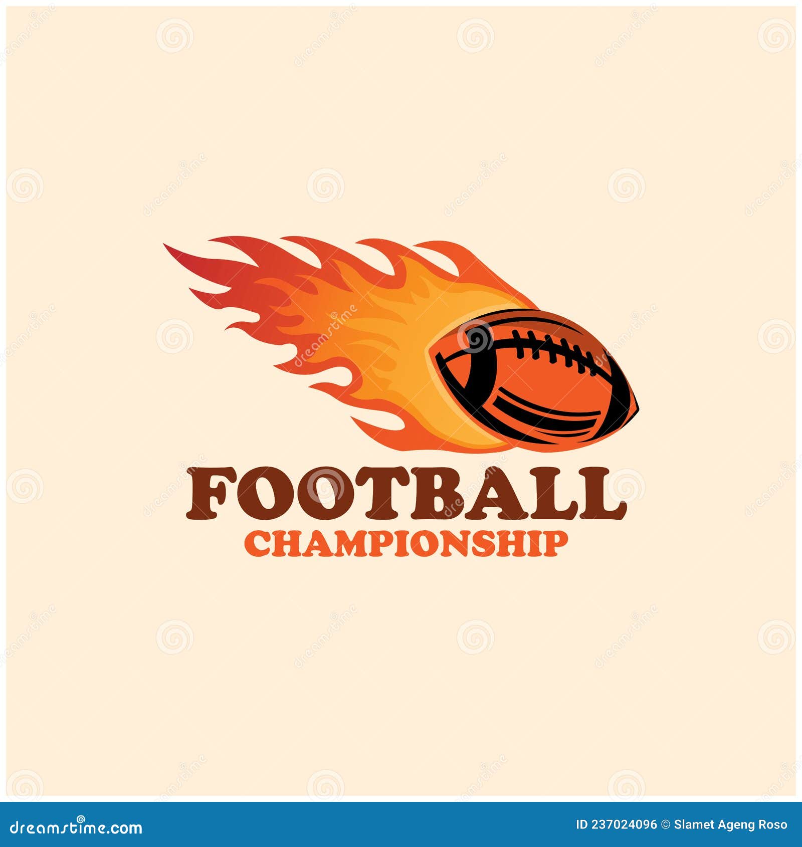 Football Design Logo Illustration Vector Stock Vector Illustration of