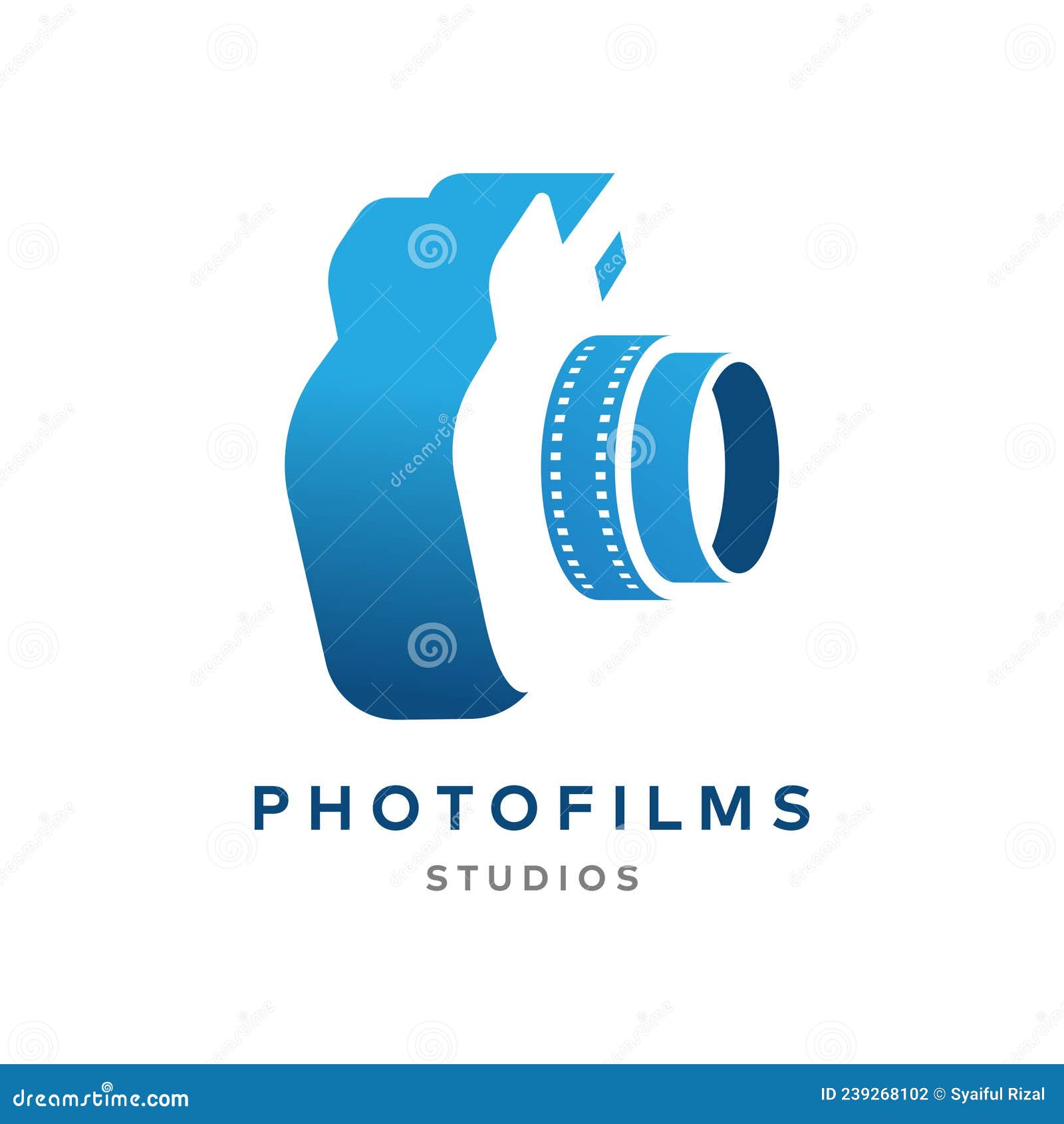 Camera Film Logo Design Concept Stock Vector Illustration of modern