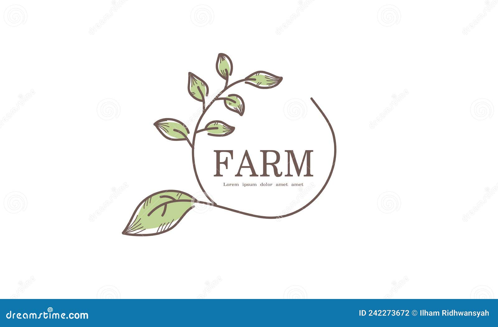 Logo Nature Organic Brand Design Vector Stock Vector Illustration of