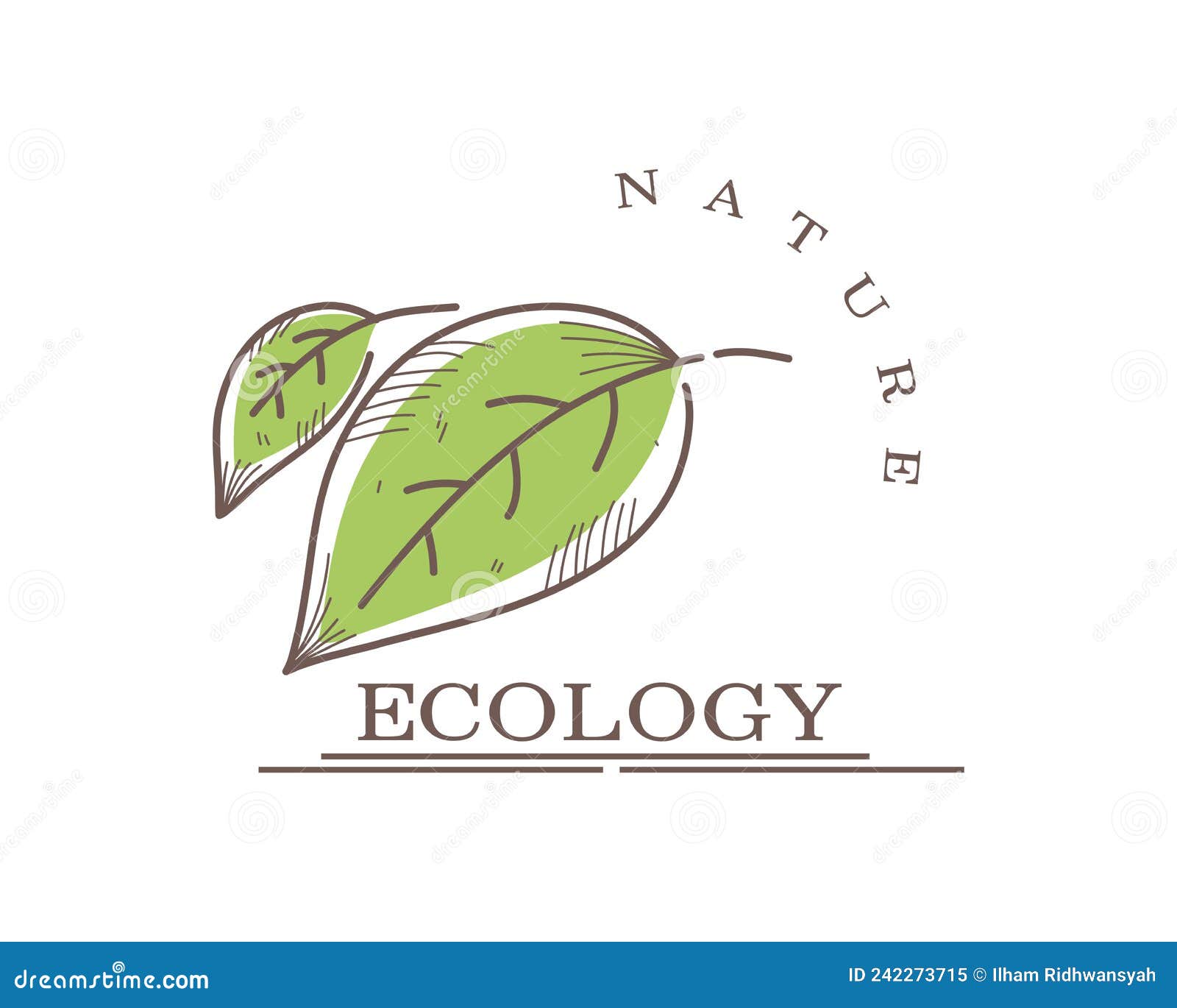 Logo Nature Organic Brand Design Vector Stock Vector Illustration of