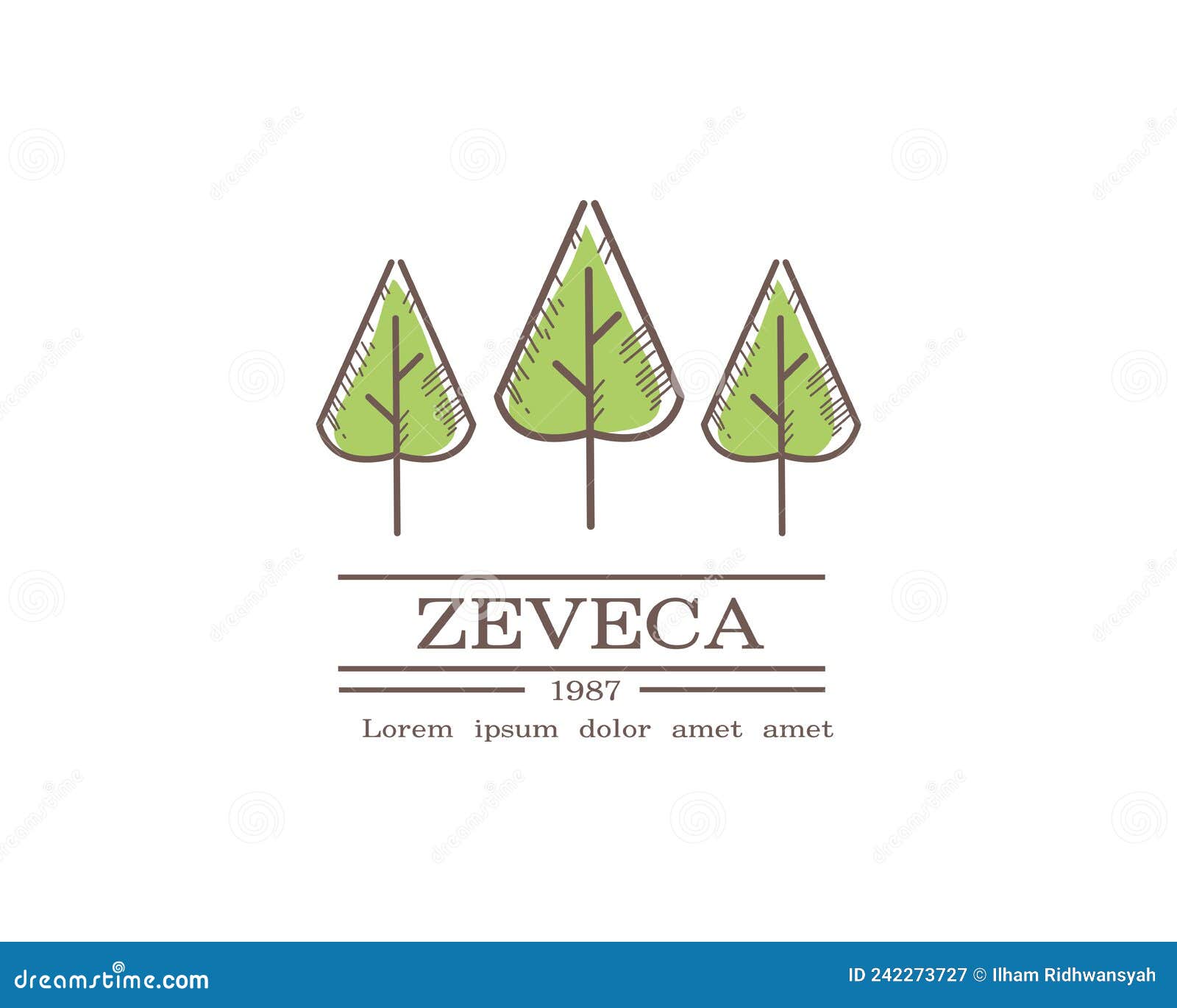 Logo Nature Organic Brand Design Vector Stock Vector Illustration of