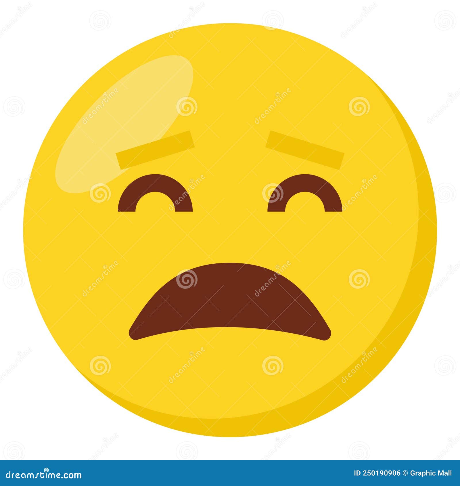 Weary Face Expression Character Emoji Flat Icon Stock Vector weary-face-expression-character-emoji-flat-icon-stock-vector