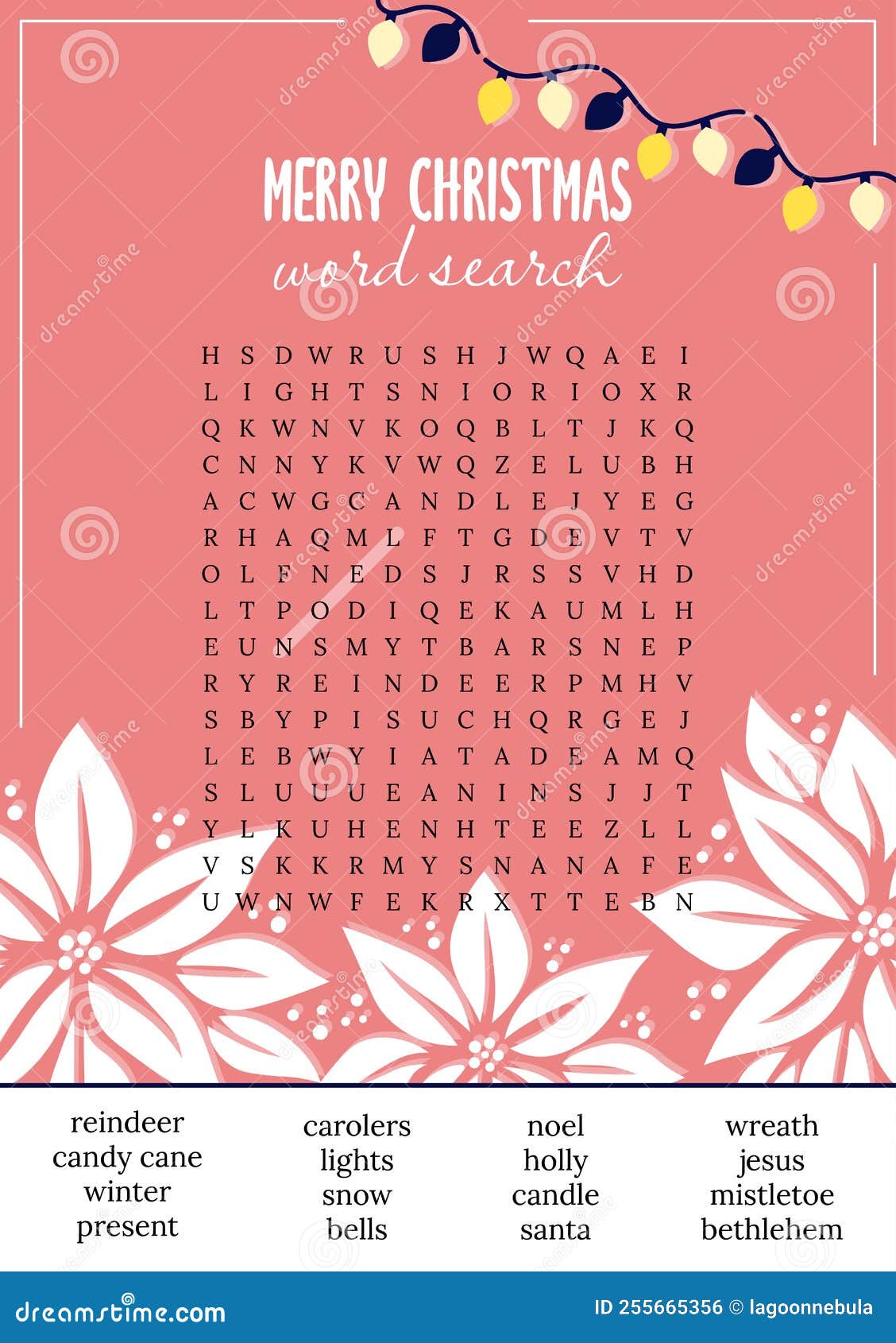 Christmas Word Search Puzzle Educational Game For Children Stock christmas-word-search-puzzle-educational-game-for-children-stock