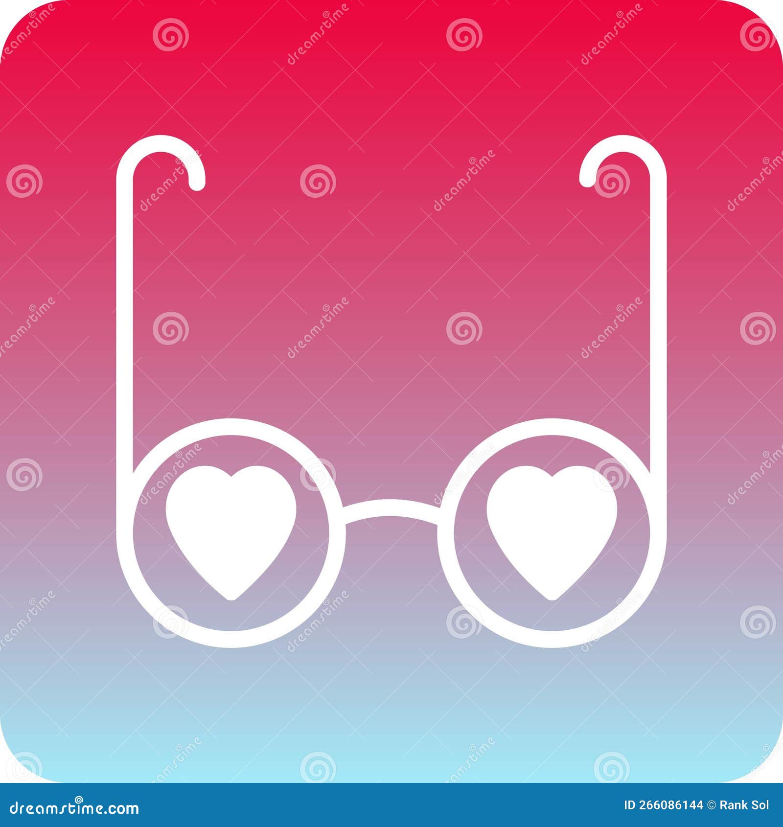 Love Goggles Which Can Easily Edit or Modify Stock Vector
