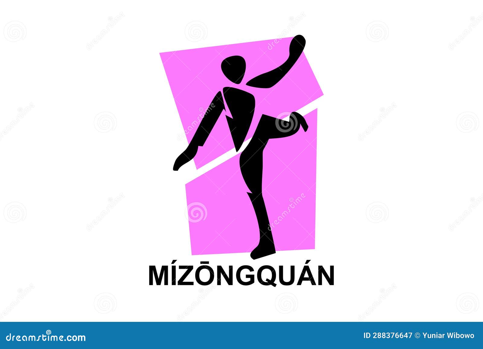 Mizongquan (Lost Track Fist) Sport Vector Line Icon. Stock Illustration