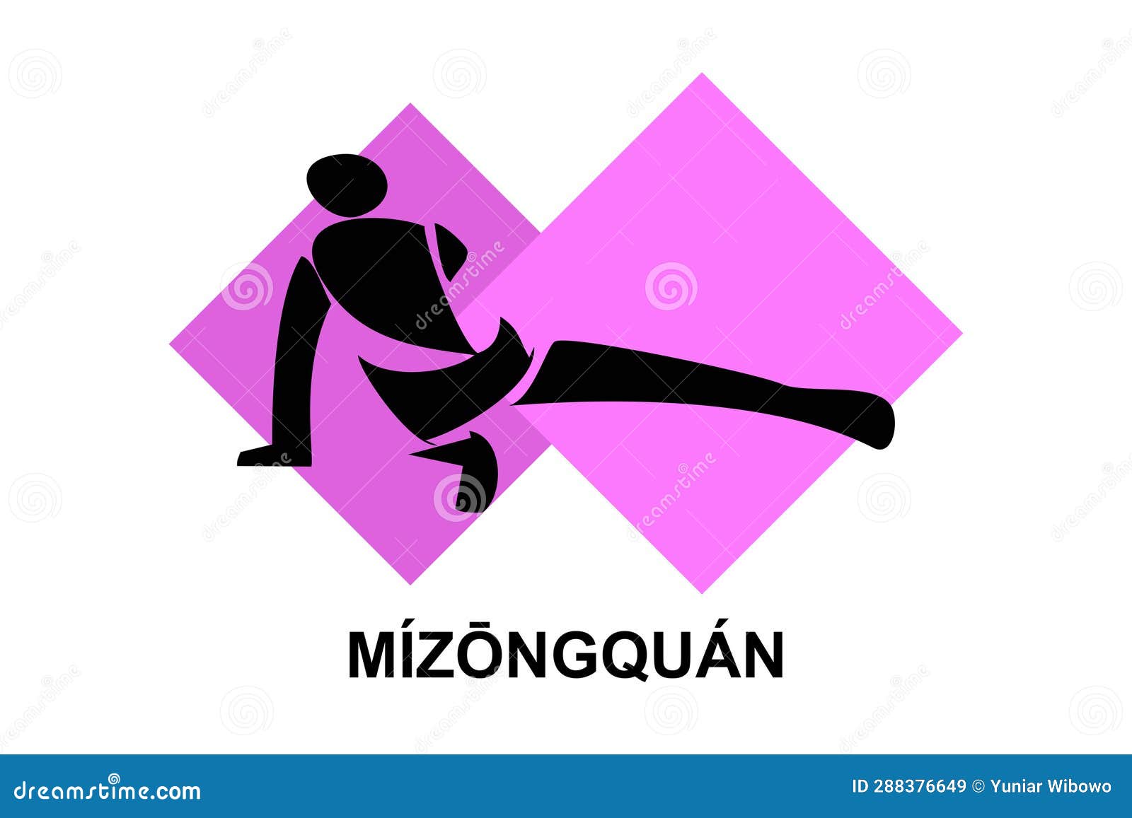 Mizongquan (Lost Track Fist) Sport Vector Line Icon. Stock Vector