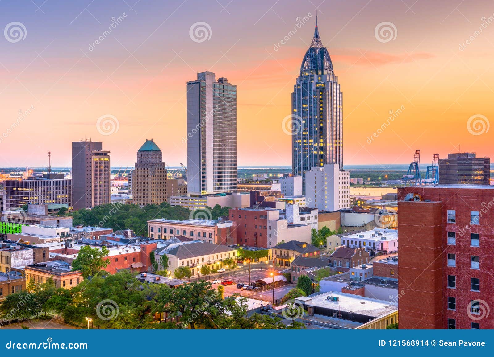 Mobile, Alabama, USA Skyline Stock Photo Image of scenery, mobile