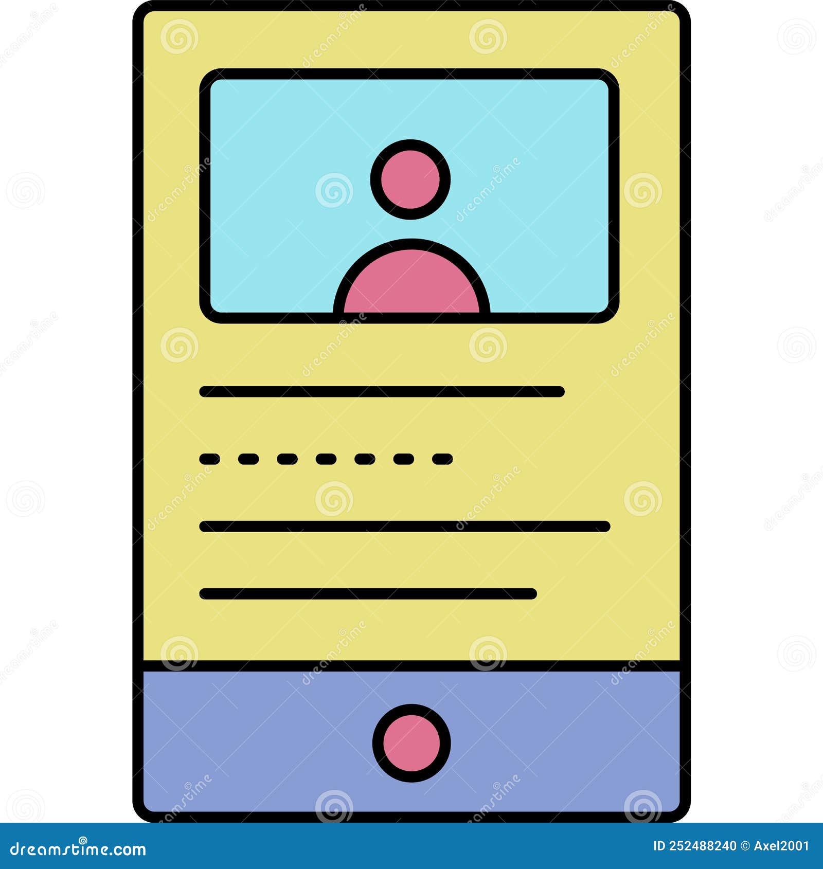 Mobile App Icon Personal User Account Vector Stock Vector