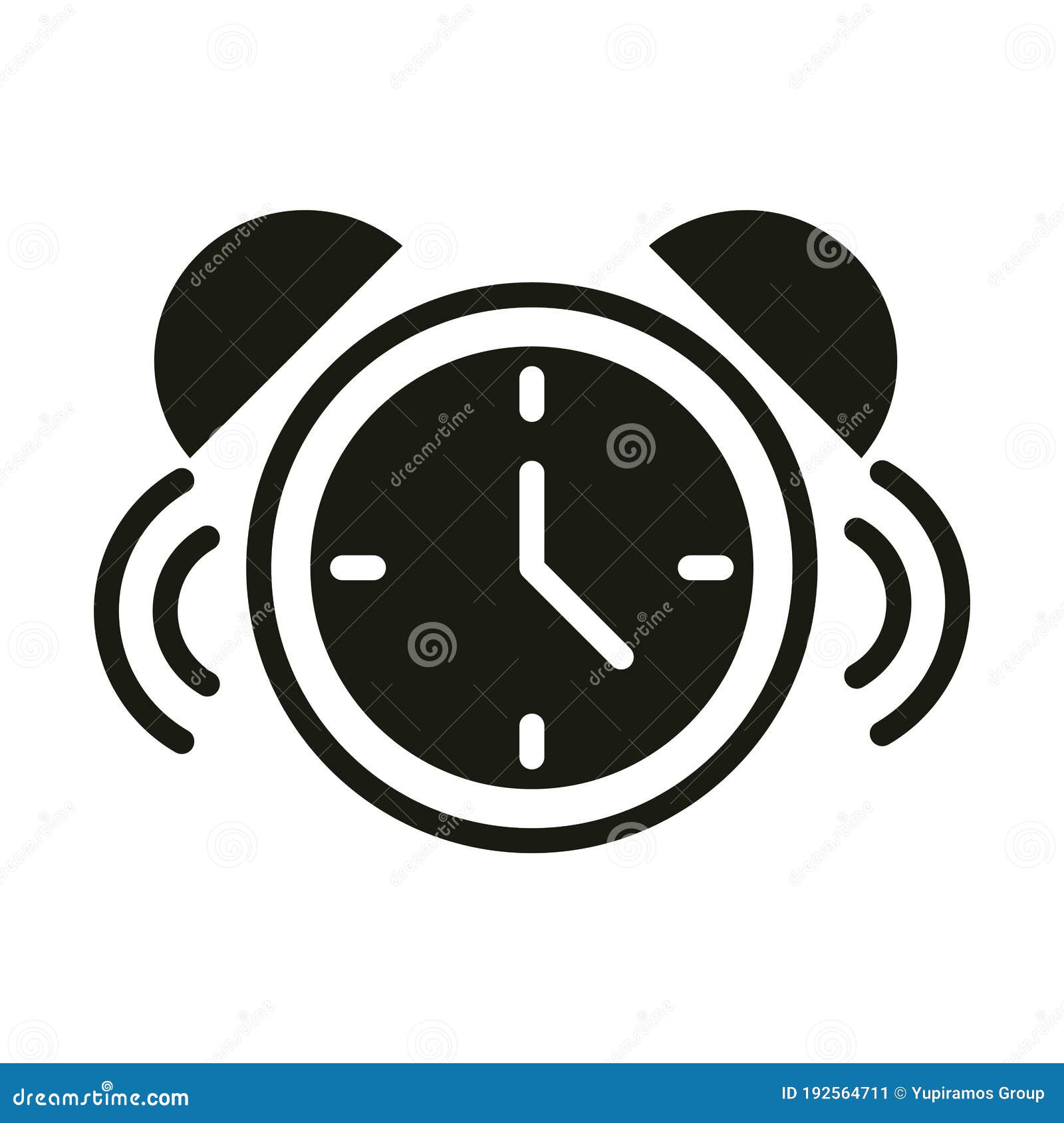 Mobile Application Alarm Clock Time  Button Menu Digital Silhouette